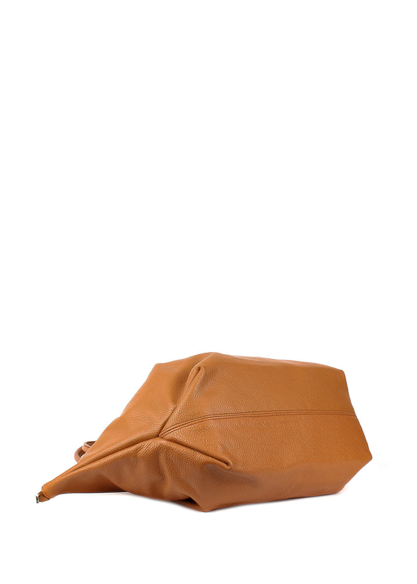 Bolso de hombro de piel italiana Rojo 7366-45-32