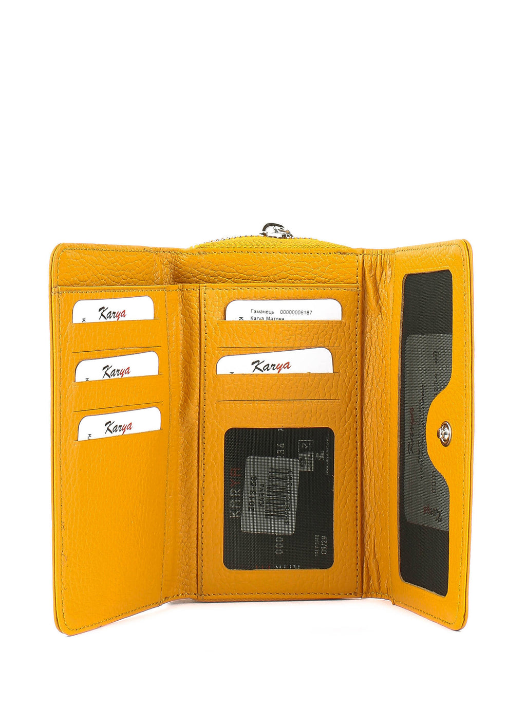 Cartera de piel italiana Amarillo 2013-56