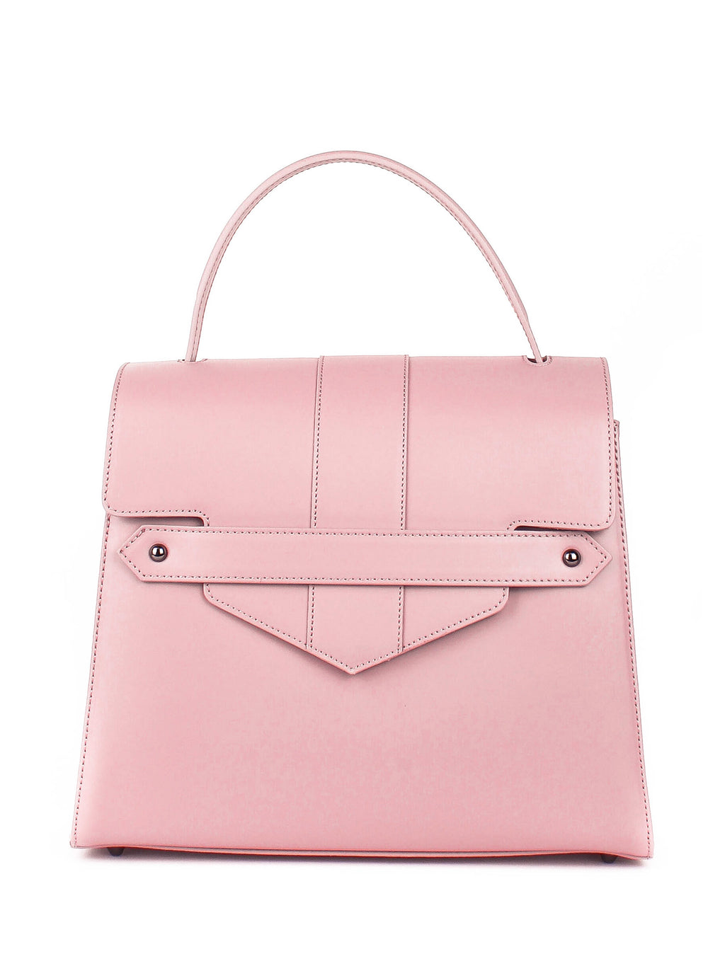 Bolso de mano de piel italiana DIVISI Rosa