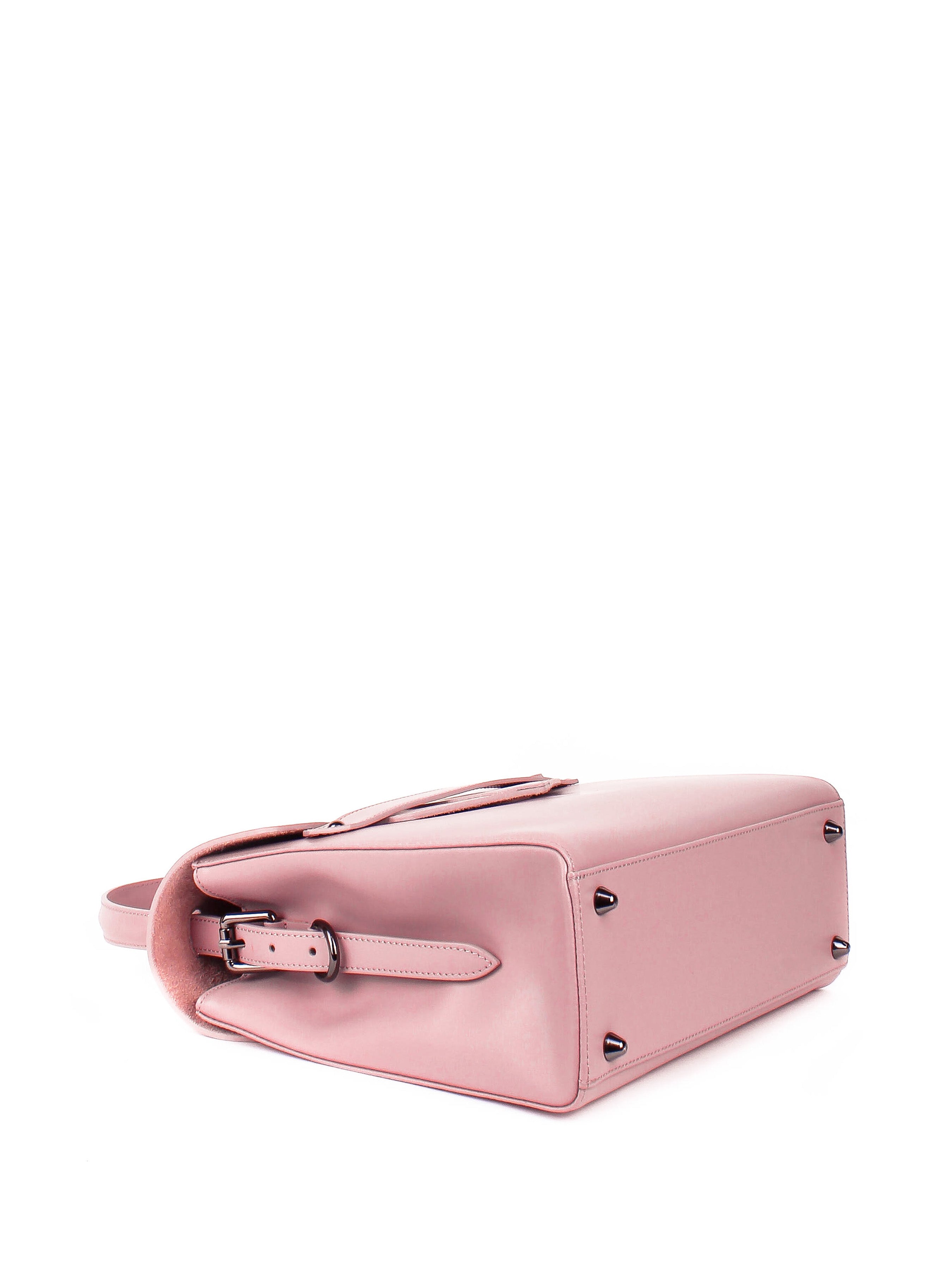 Bolso de mano de piel italiana DIVISI Rosa