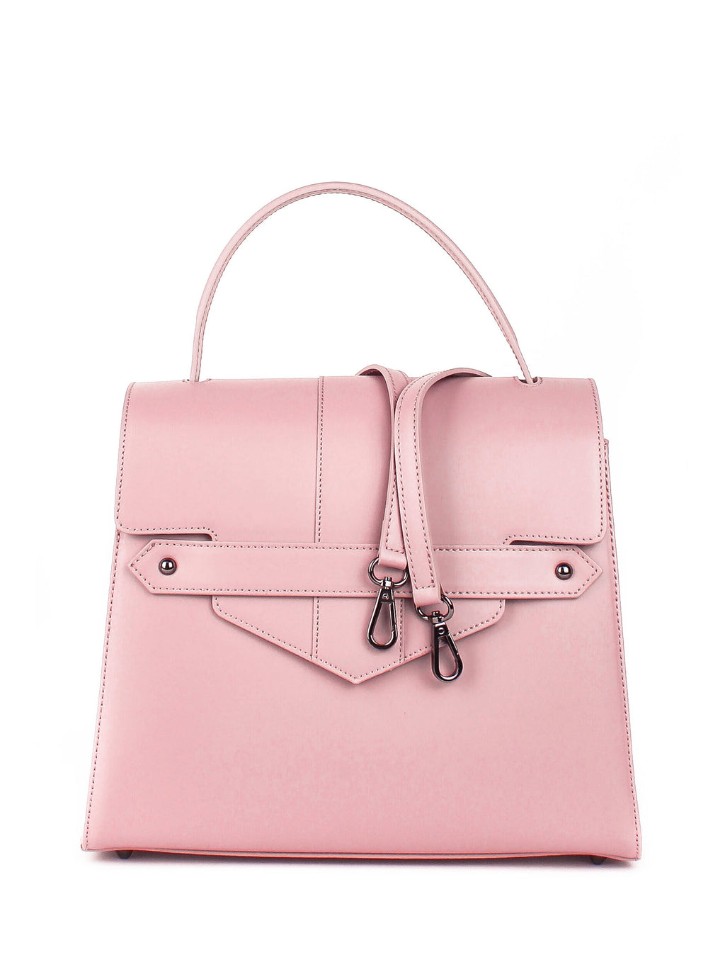 Bolso de mano de piel italiana DIVISI Rosa
