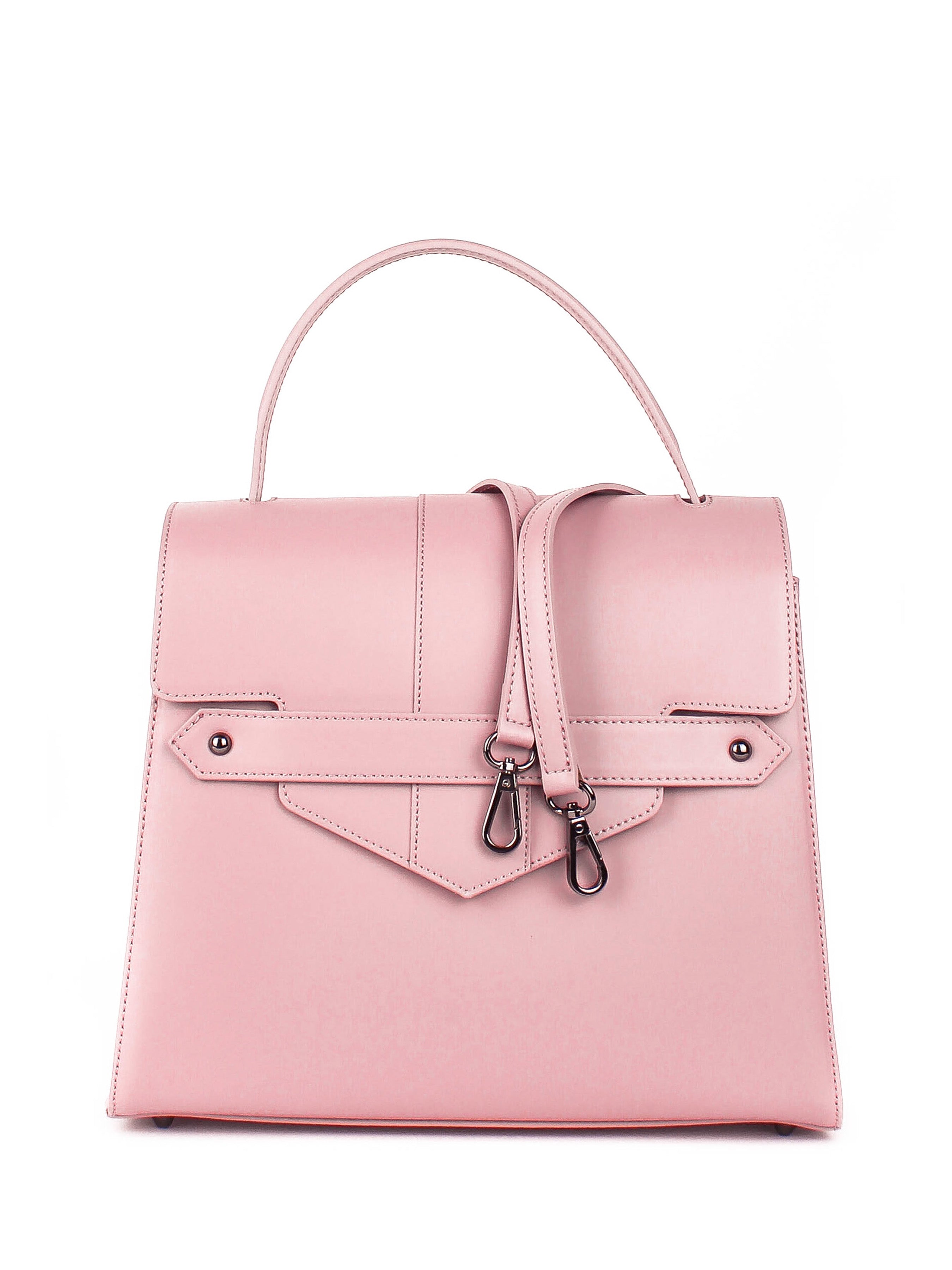 Bolso de mano de piel italiana DIVISI Rosa