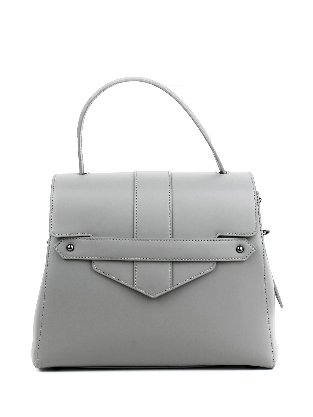 Bolso de mano de piel italiana DIVISI Gris