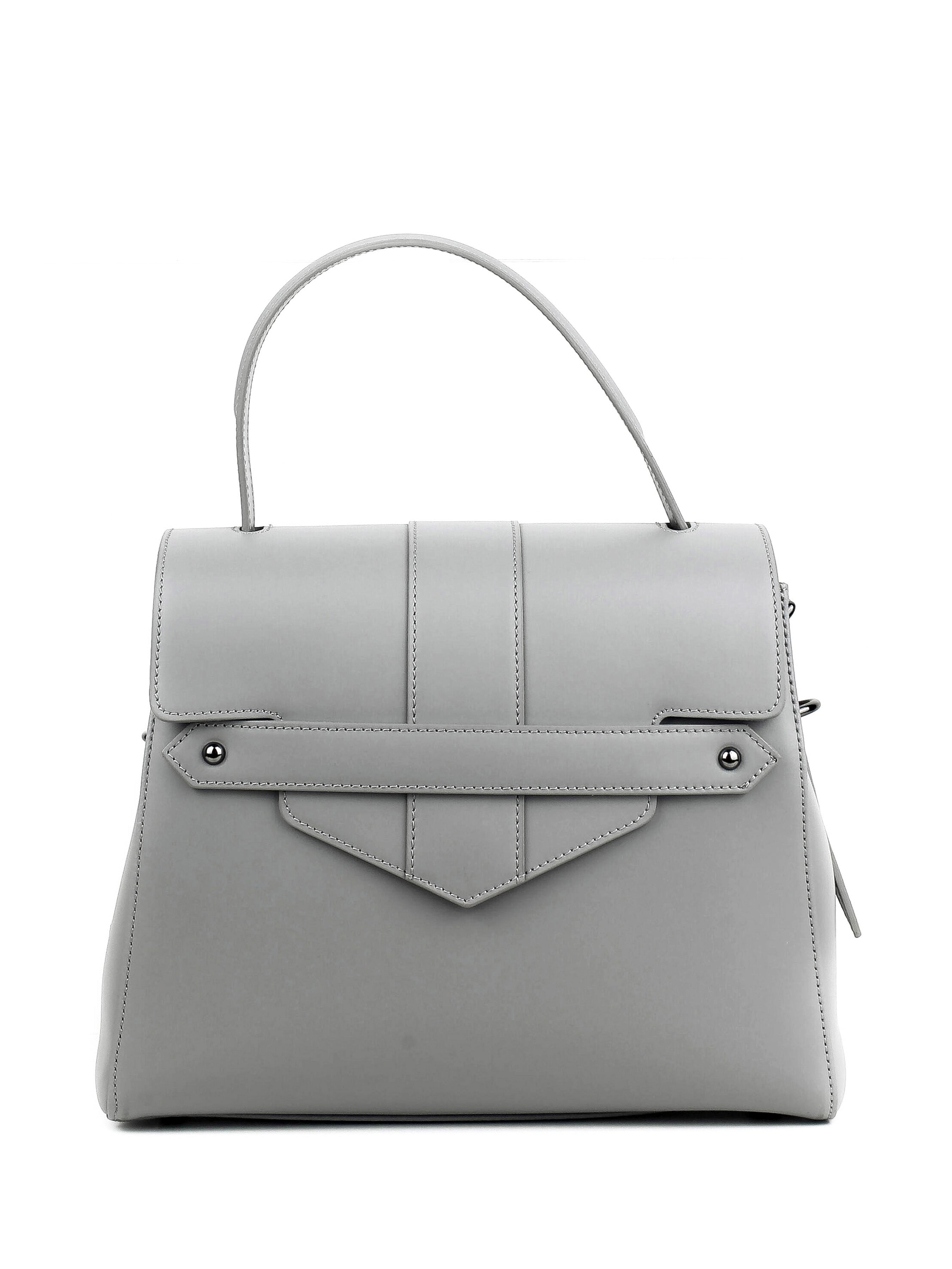 Bolso de mano de piel italiana DIVISI Gris