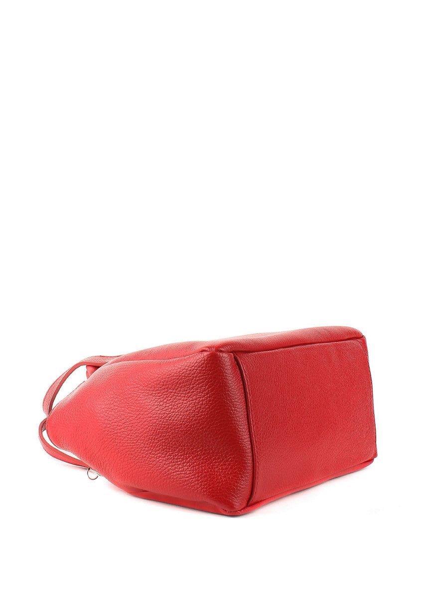 Bolso de mano de piel italiana Rojo 4390-13-32