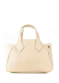 Bolso de mano de piel italiana Beige 4390-11-32