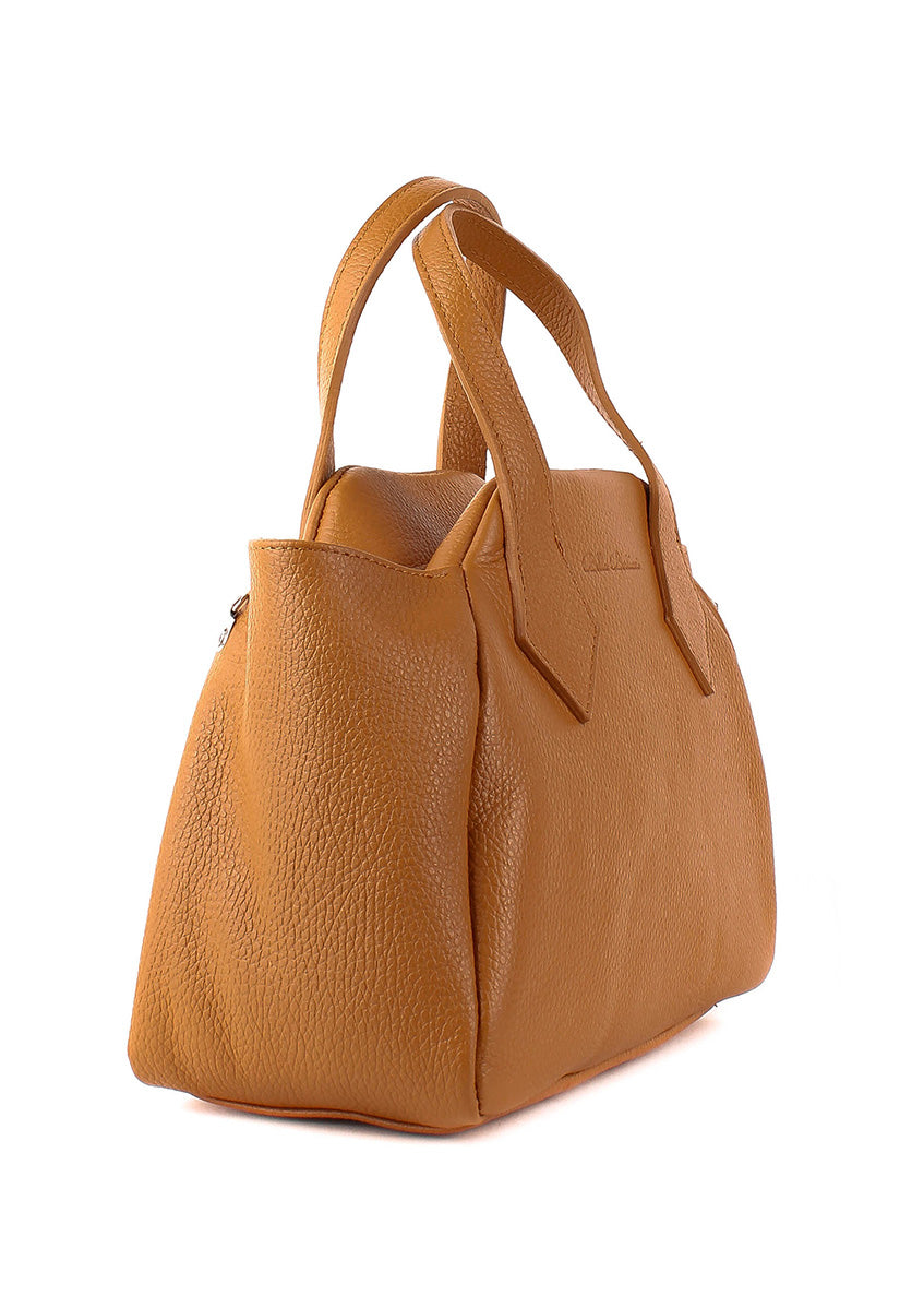 Bolso de mano de piel italiana Rojo 4390-45-32