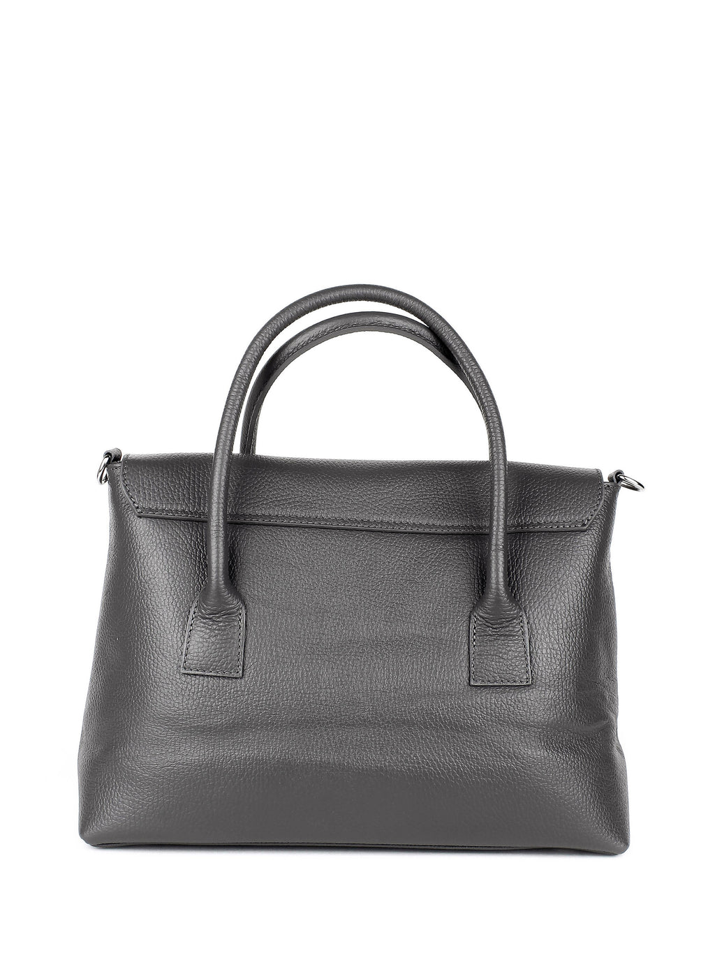 Bolso de mano de piel italiana Armonico Gris