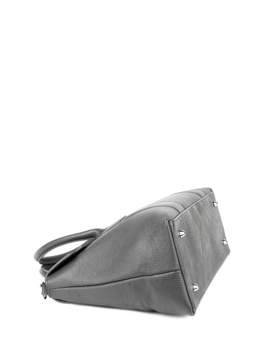 Bolso de mano de piel italiana Armonico Gris