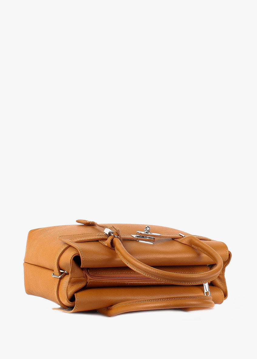 Bolso de mano de piel italiana Rojo 5419-45-32