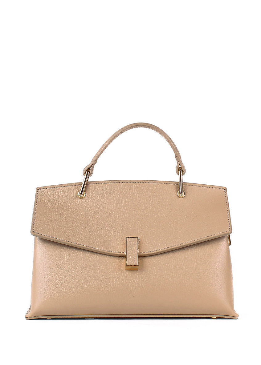 Bolso de mano de piel italiana Beige 7233-11-32