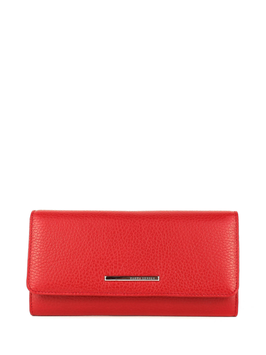 Cartera de piel italiana Rojo 1146-4605