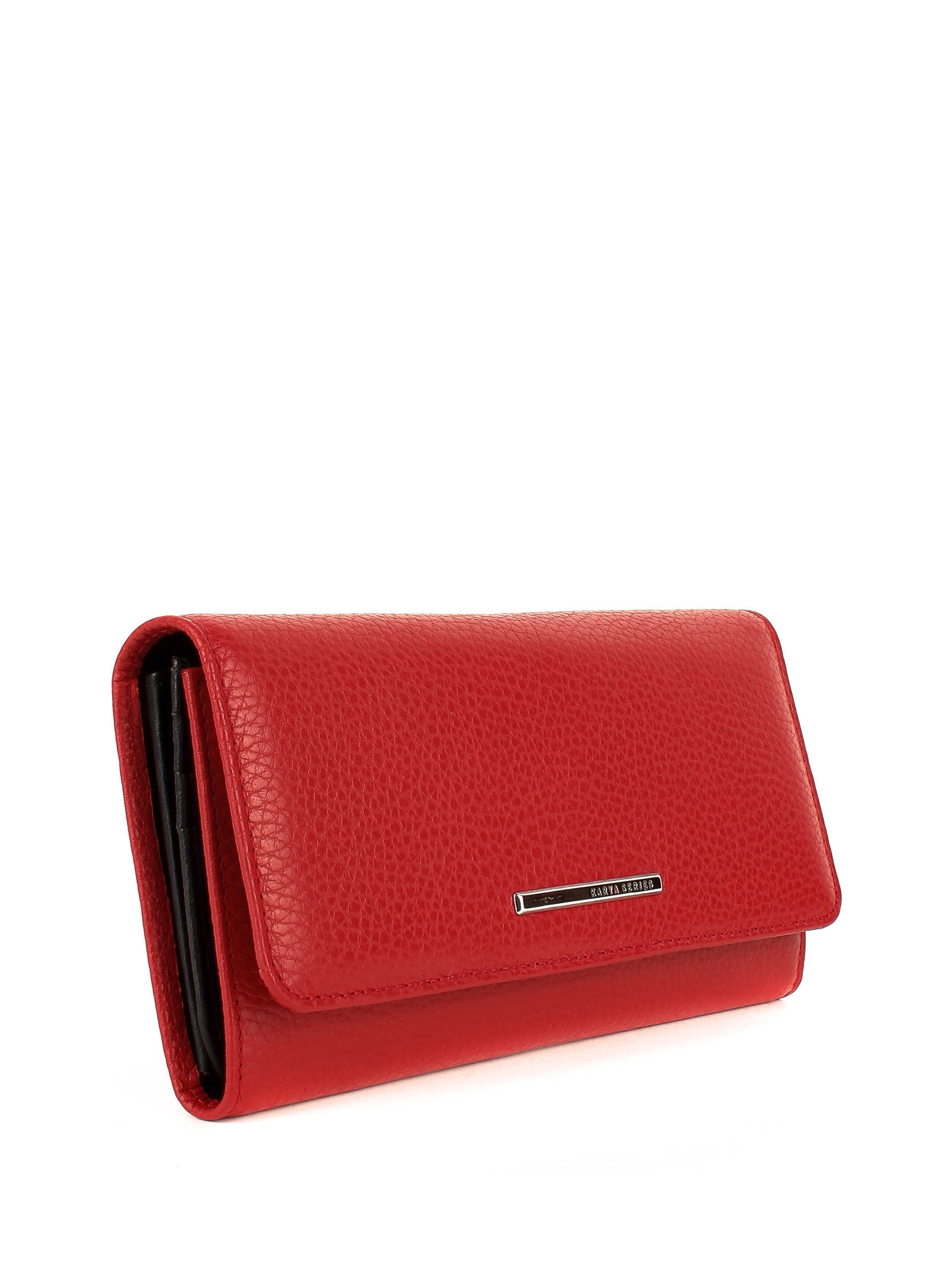Cartera de piel italiana Rojo 1146-4605