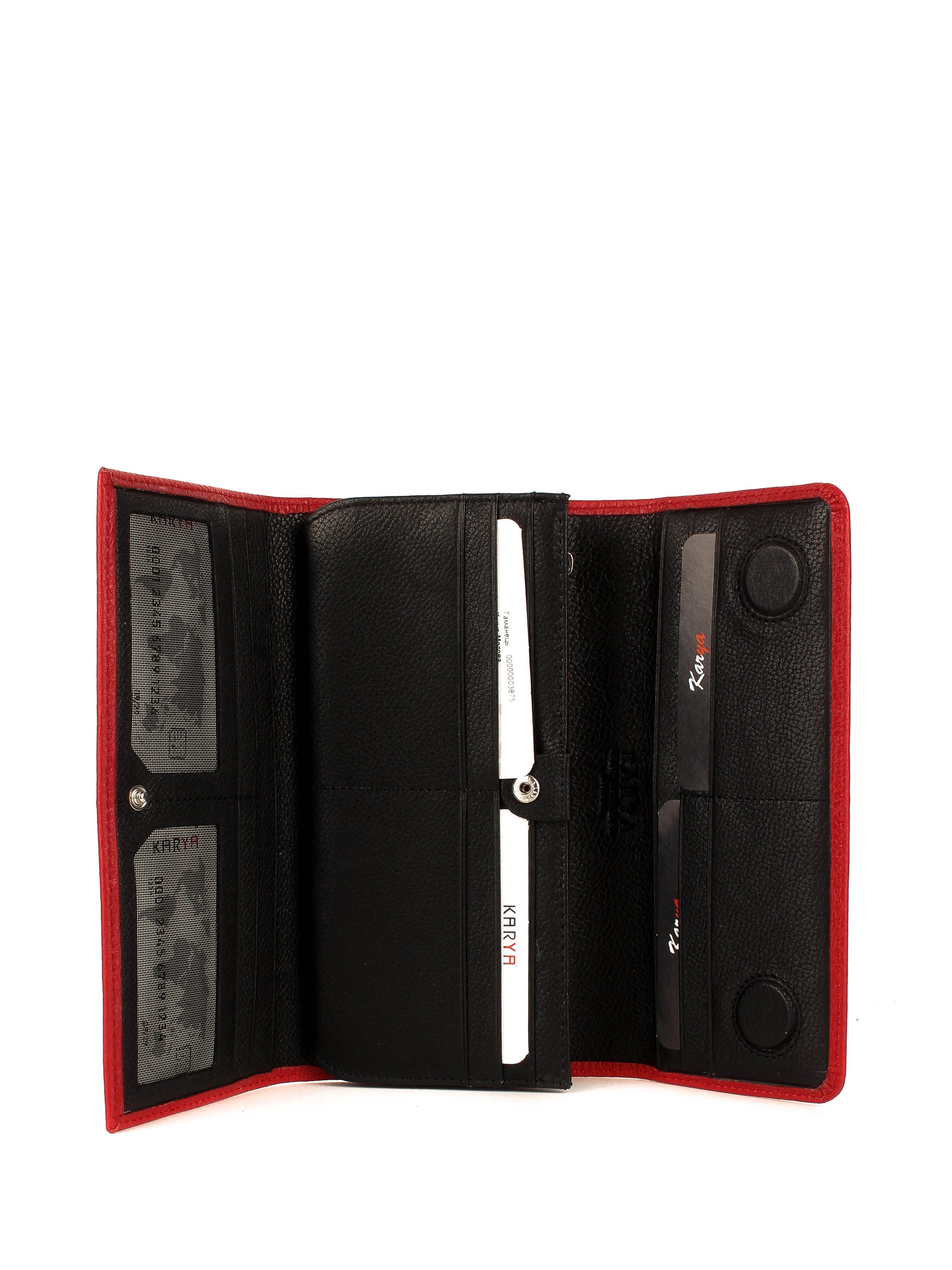 Cartera de piel italiana Rojo 1146-4605