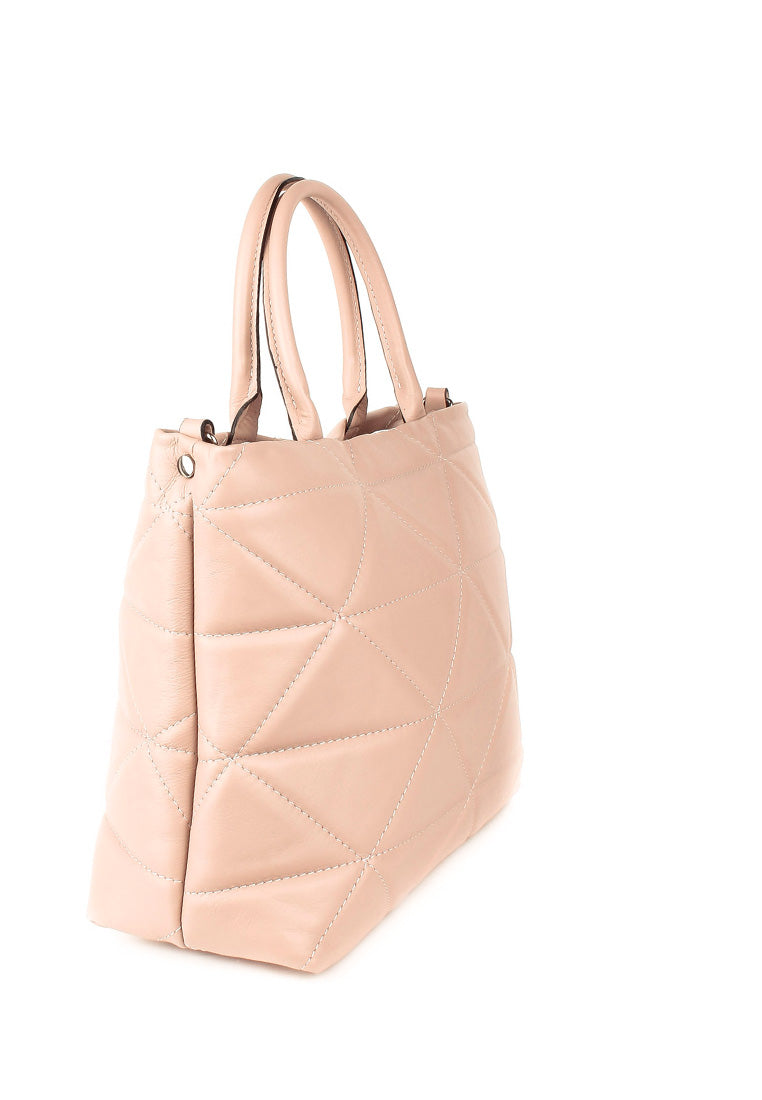 Bolso de mano de piel italiana Armonico Beige