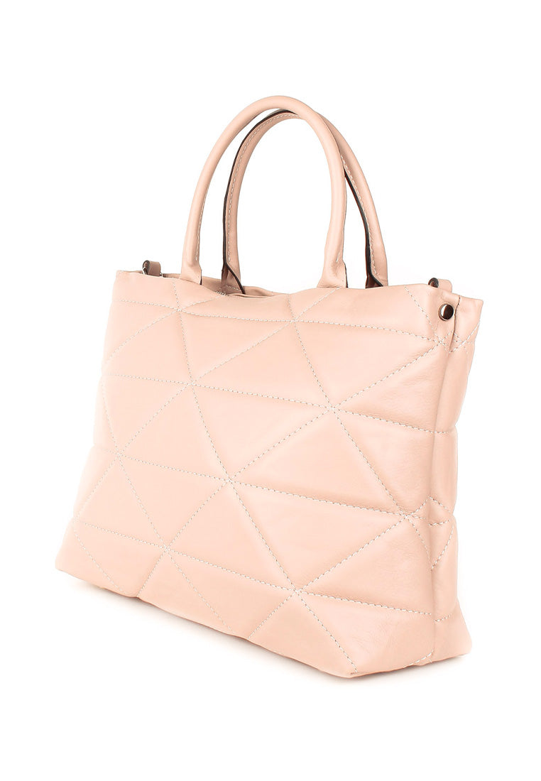 Bolso de mano de piel italiana Armonico Beige