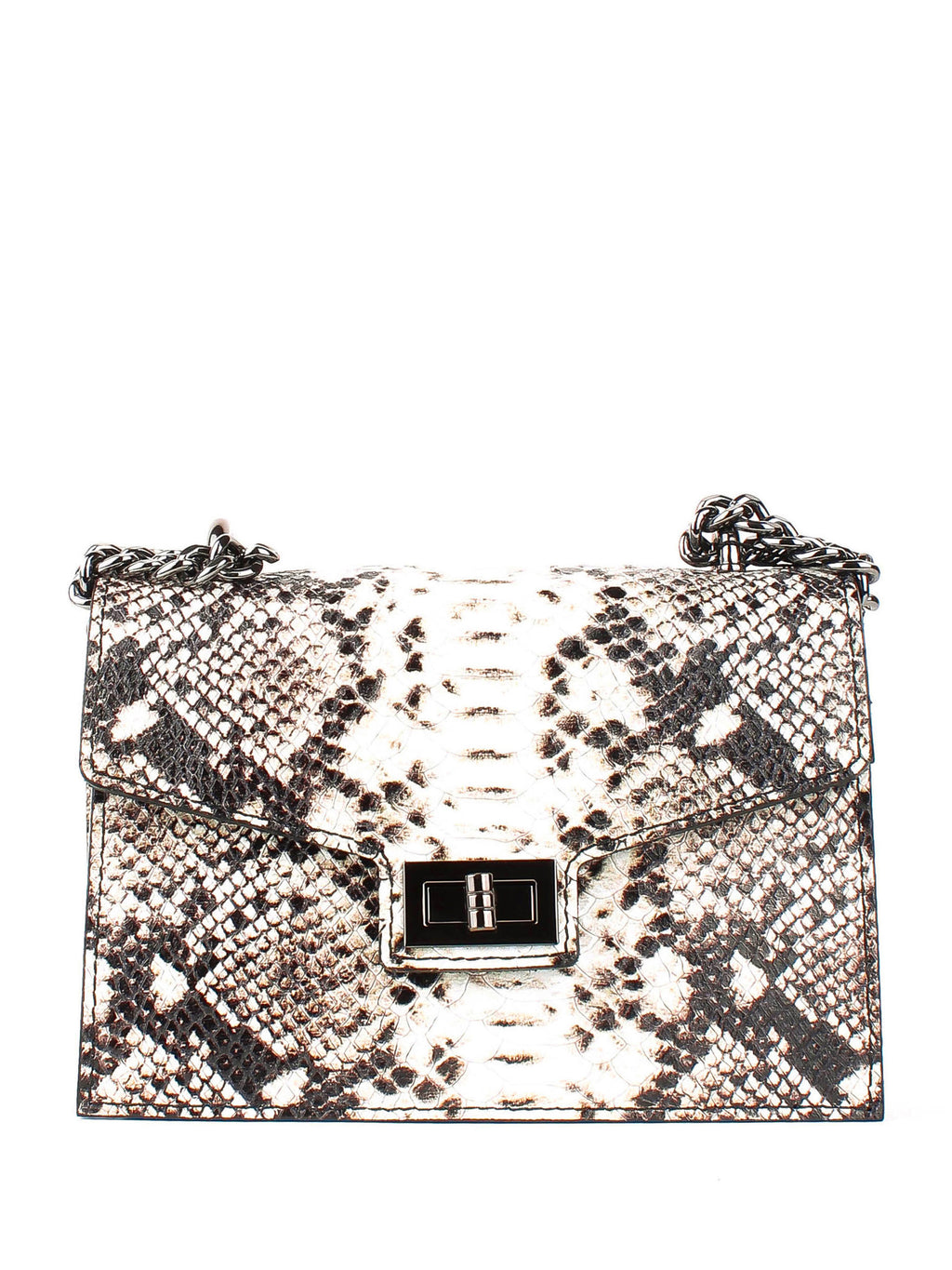 Bandolera de piel italiana Gris 3941-18-35