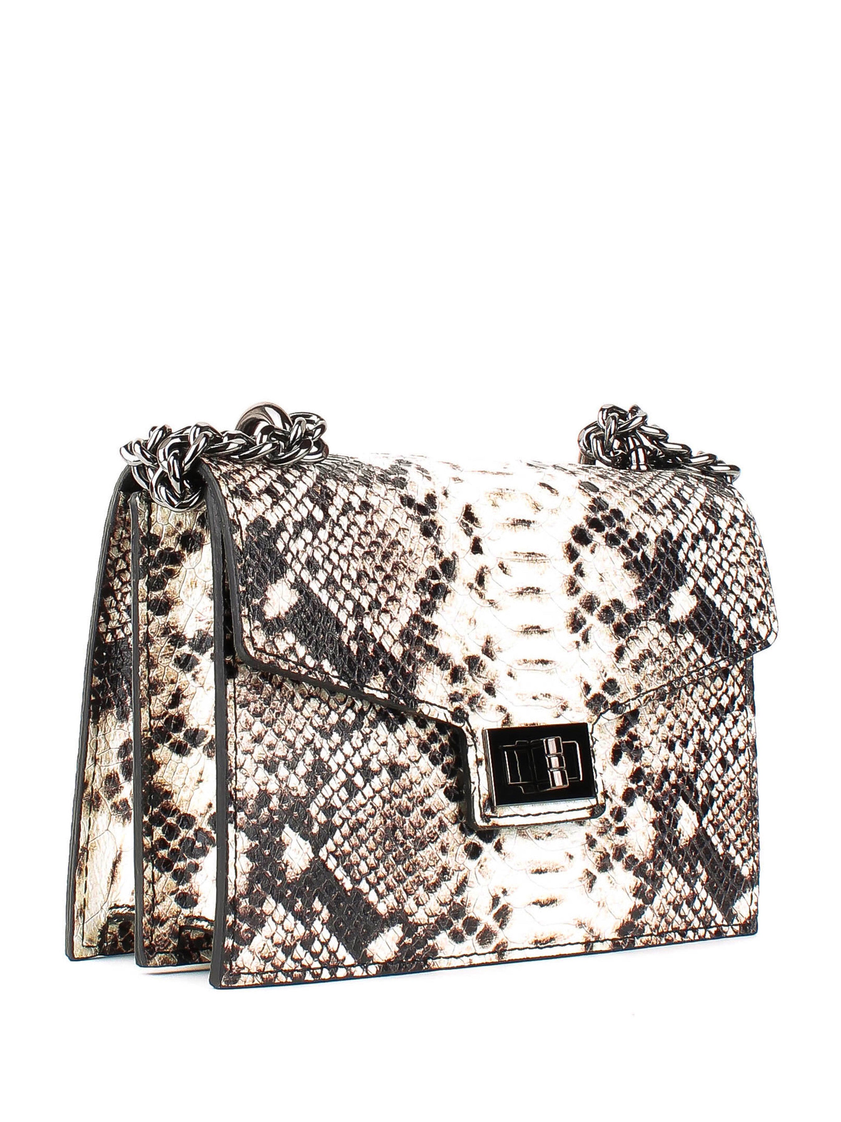 Bandolera de piel italiana Gris 3941-18-35