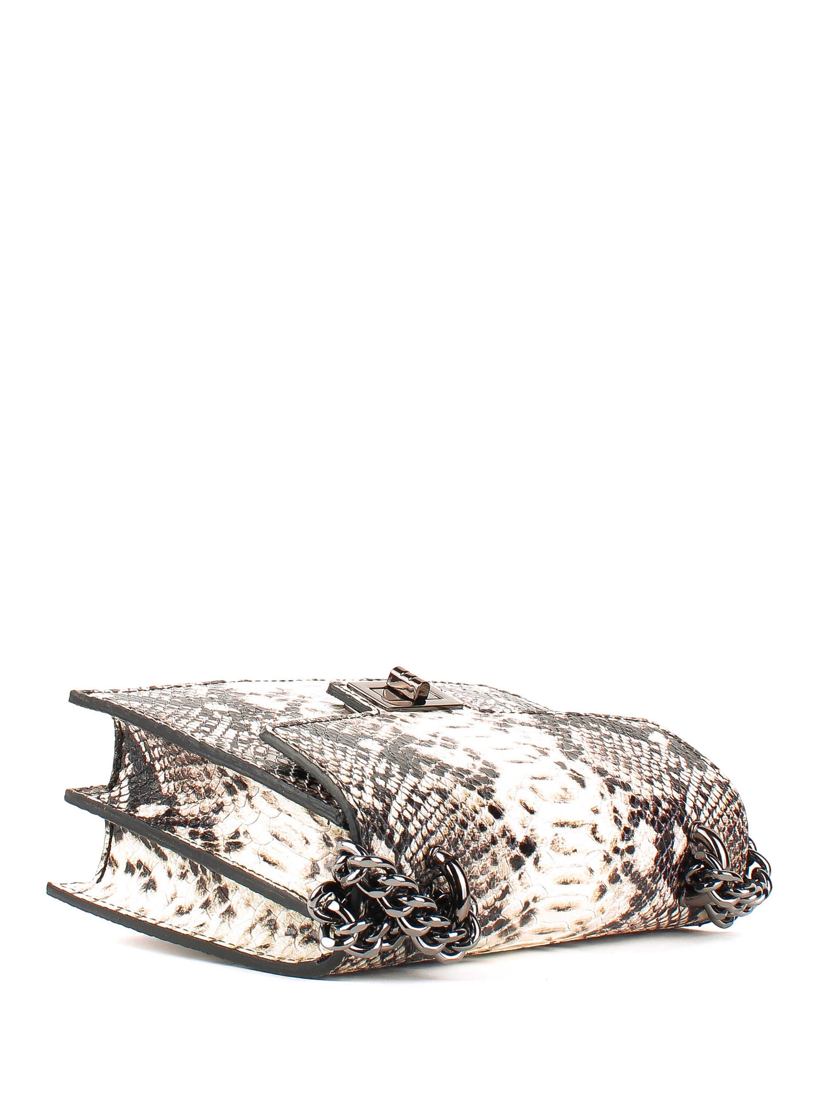 Bandolera de piel italiana Gris 3941-18-35