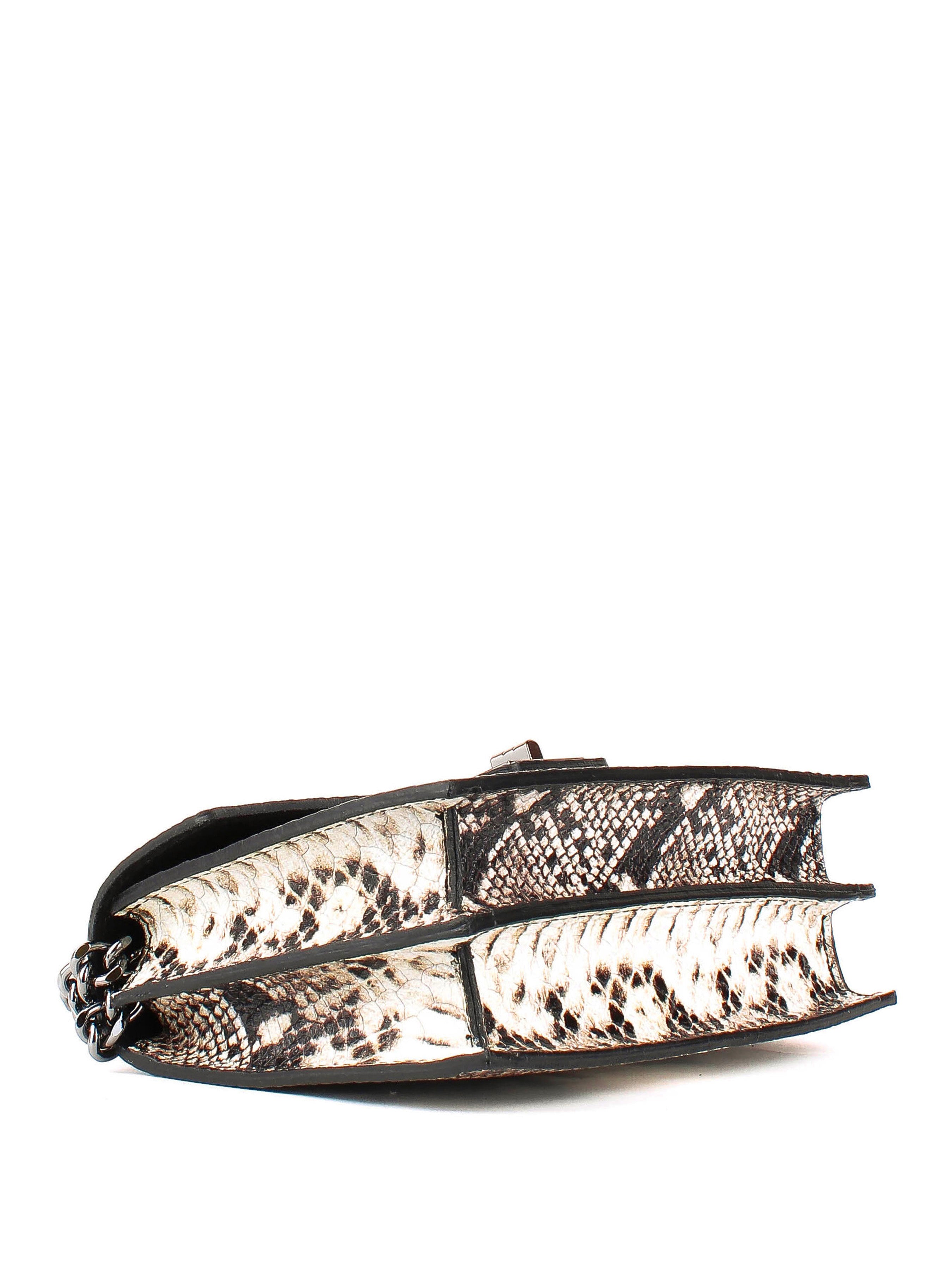 Bandolera de piel italiana Gris 3941-18-35