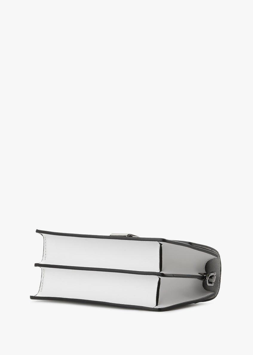 Bandolera de piel italiana Blanco 4701-16-31