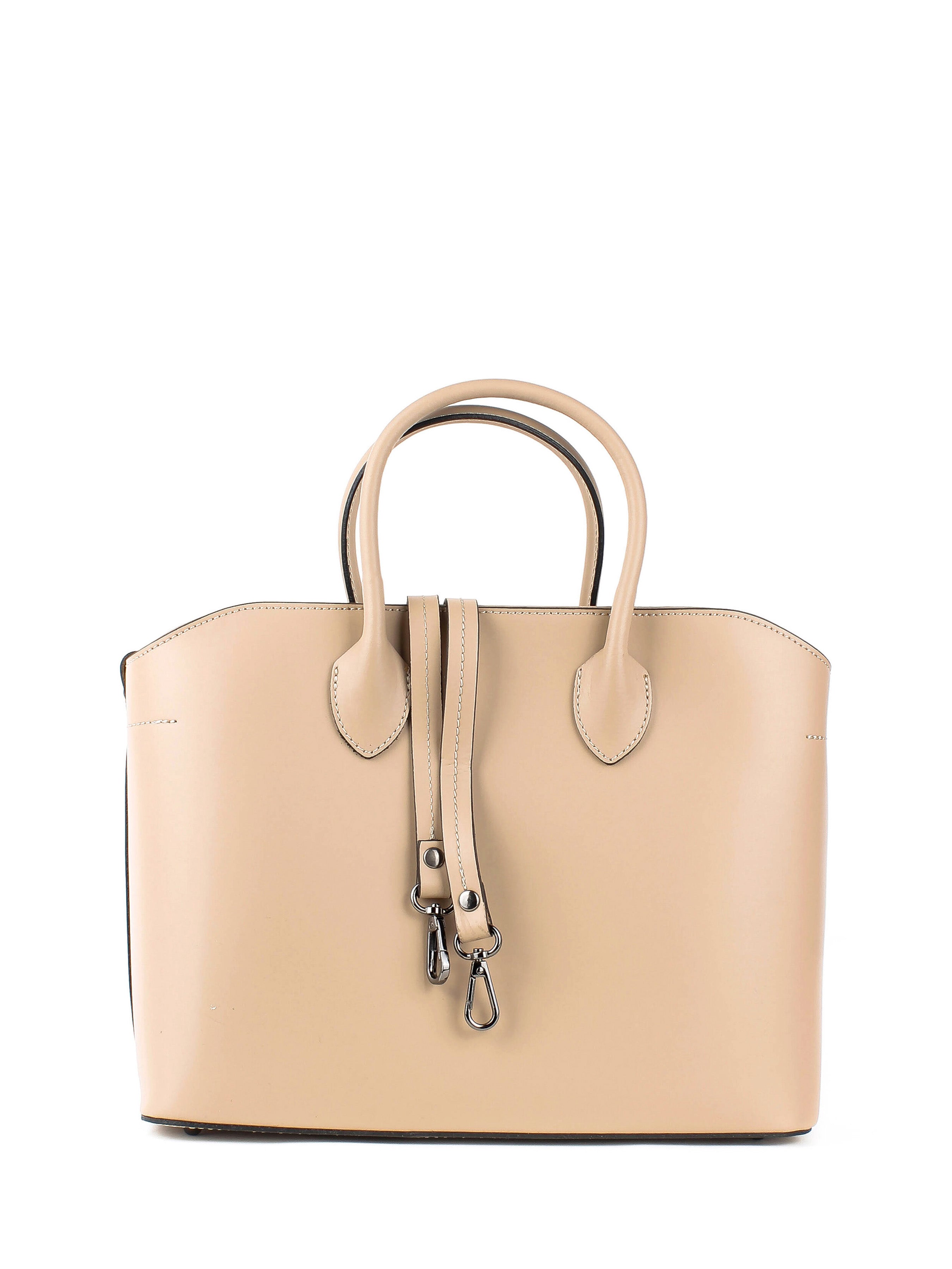 Bolso Tote de piel italiana MOLTO Beige