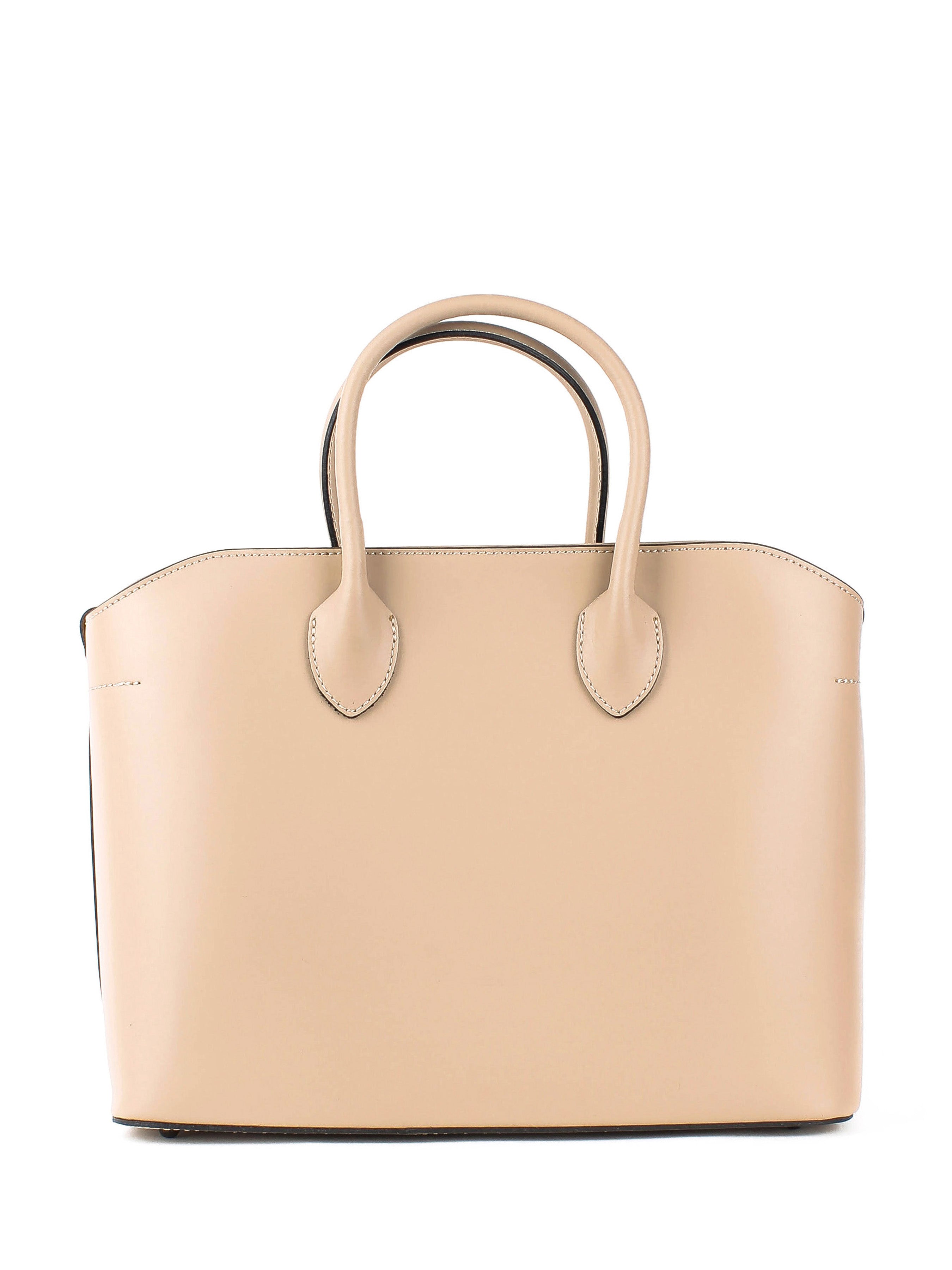 Bolso Tote de piel italiana MOLTO Beige