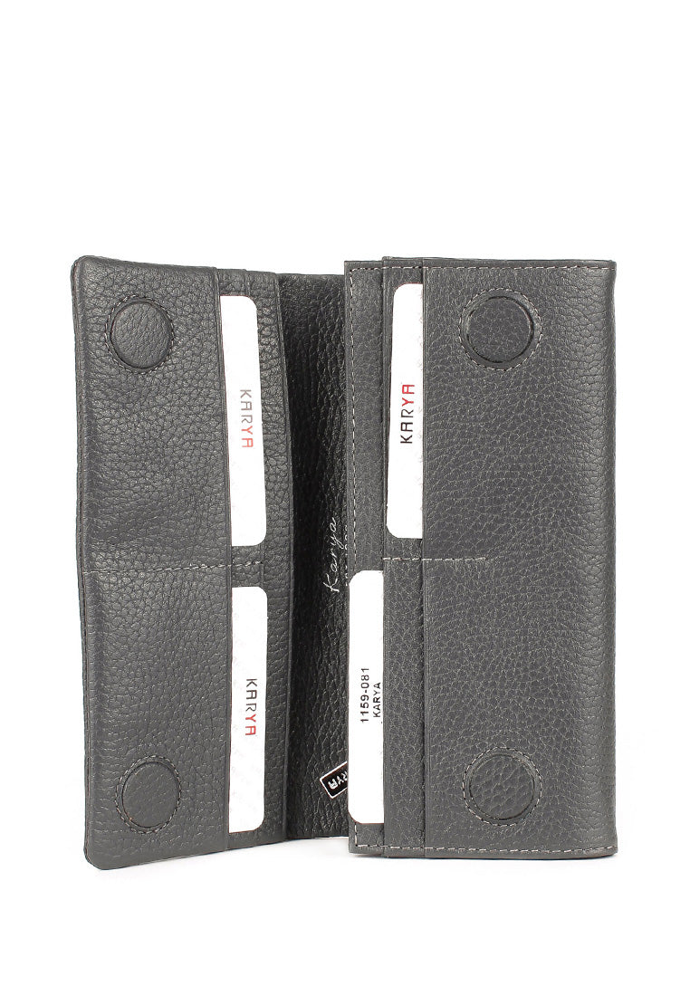 Cartera de piel italiana Gris 1159-081