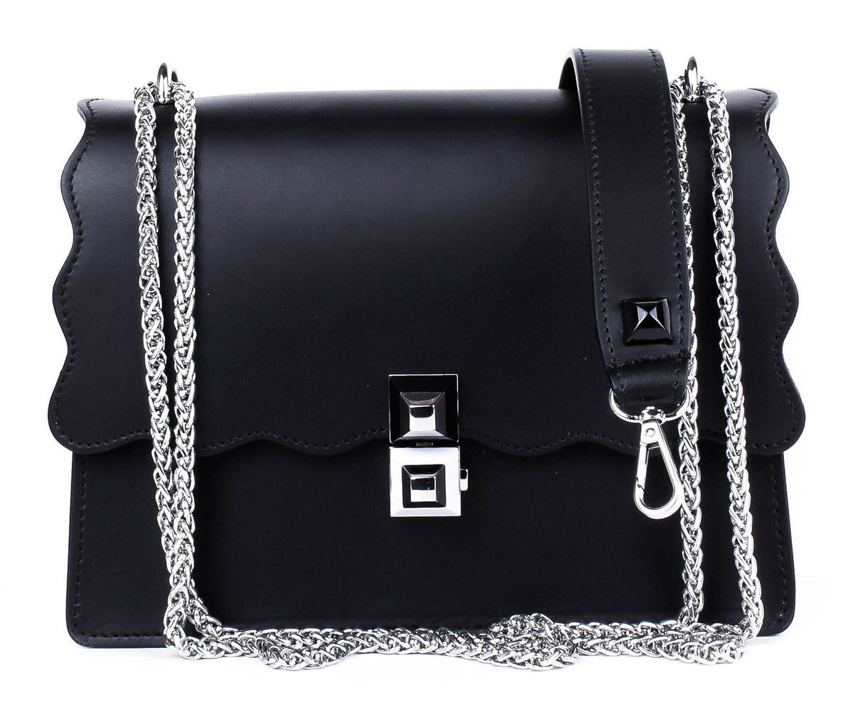 Bandolera de piel italiana Negro 7911-05-31