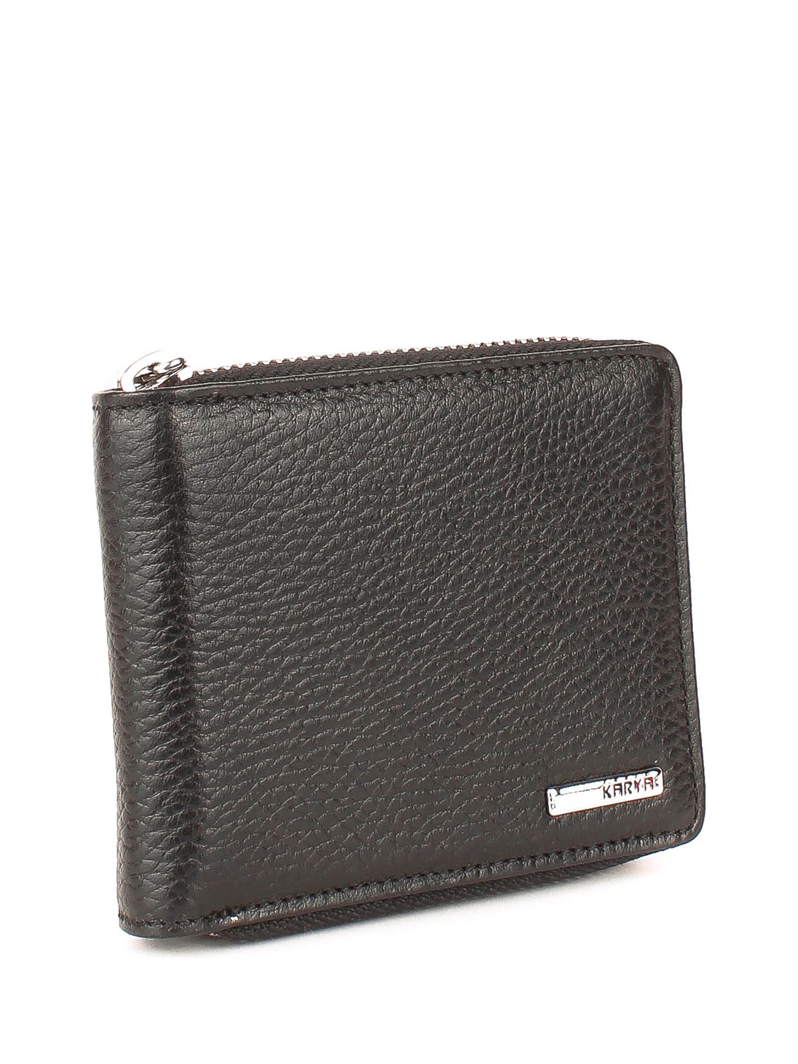 Cartera de piel italiana Negro 0962-45