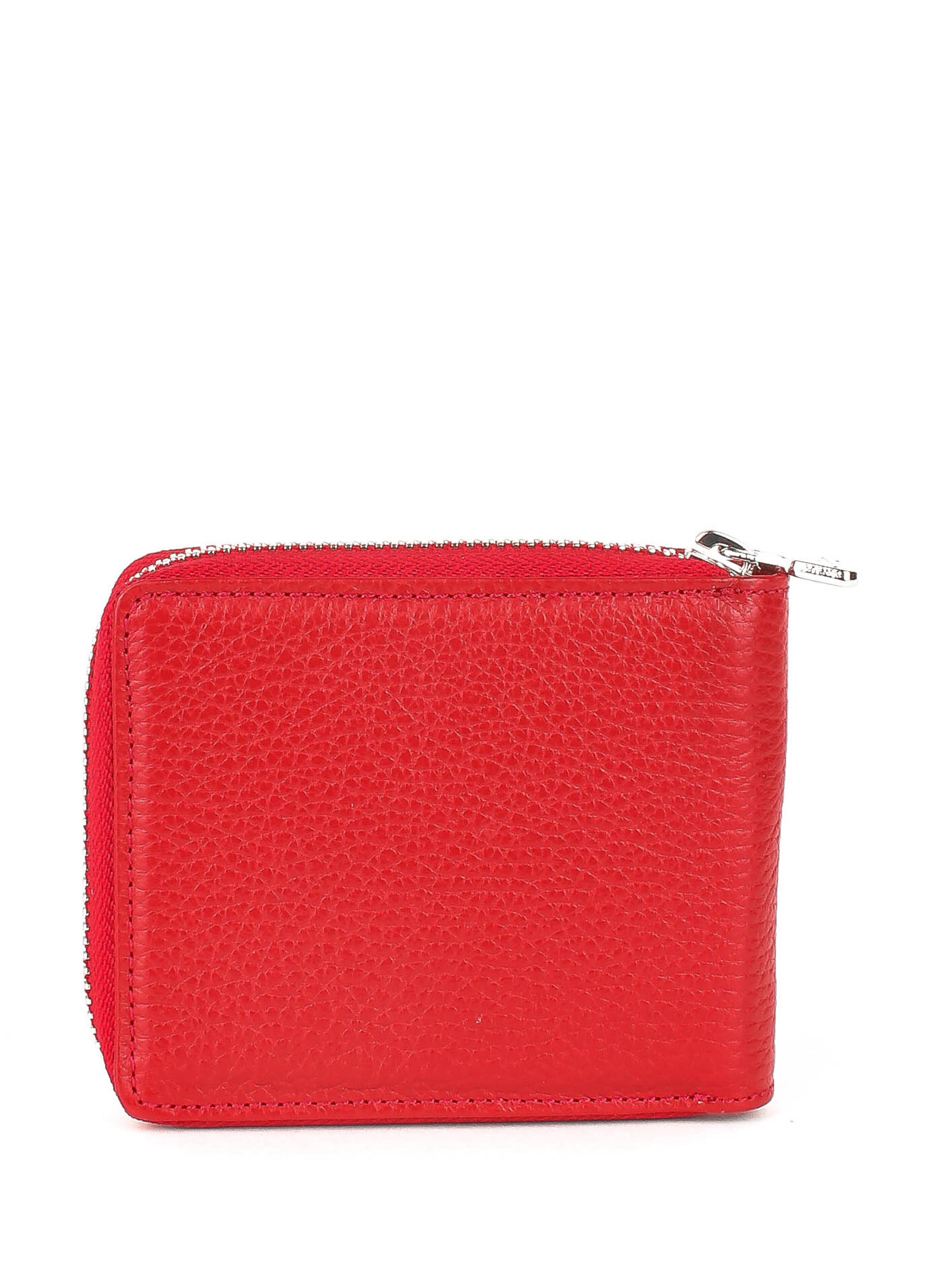 Cartera de piel italiana Rojo 0962-46
