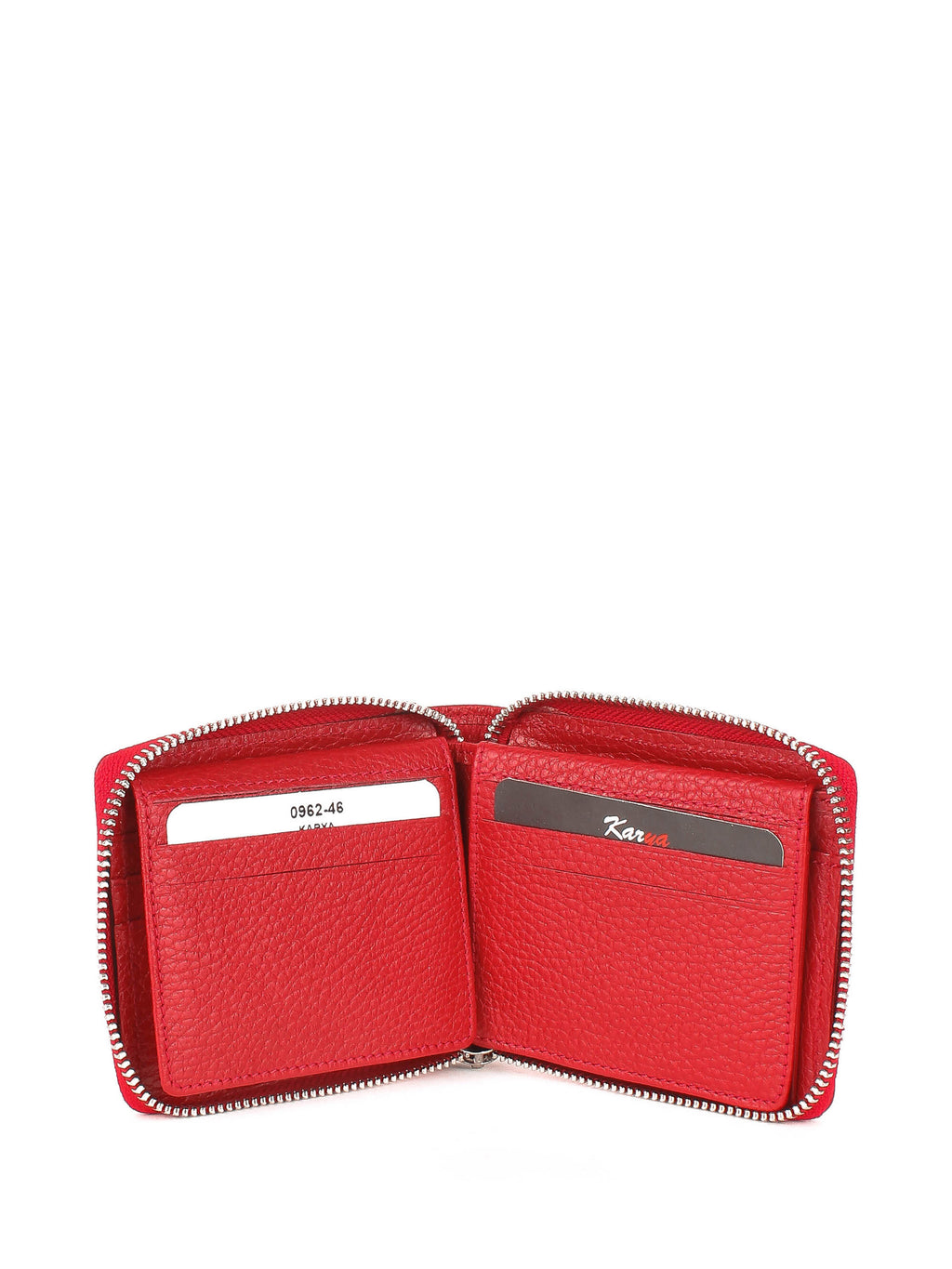 Cartera de piel italiana Rojo 0962-46