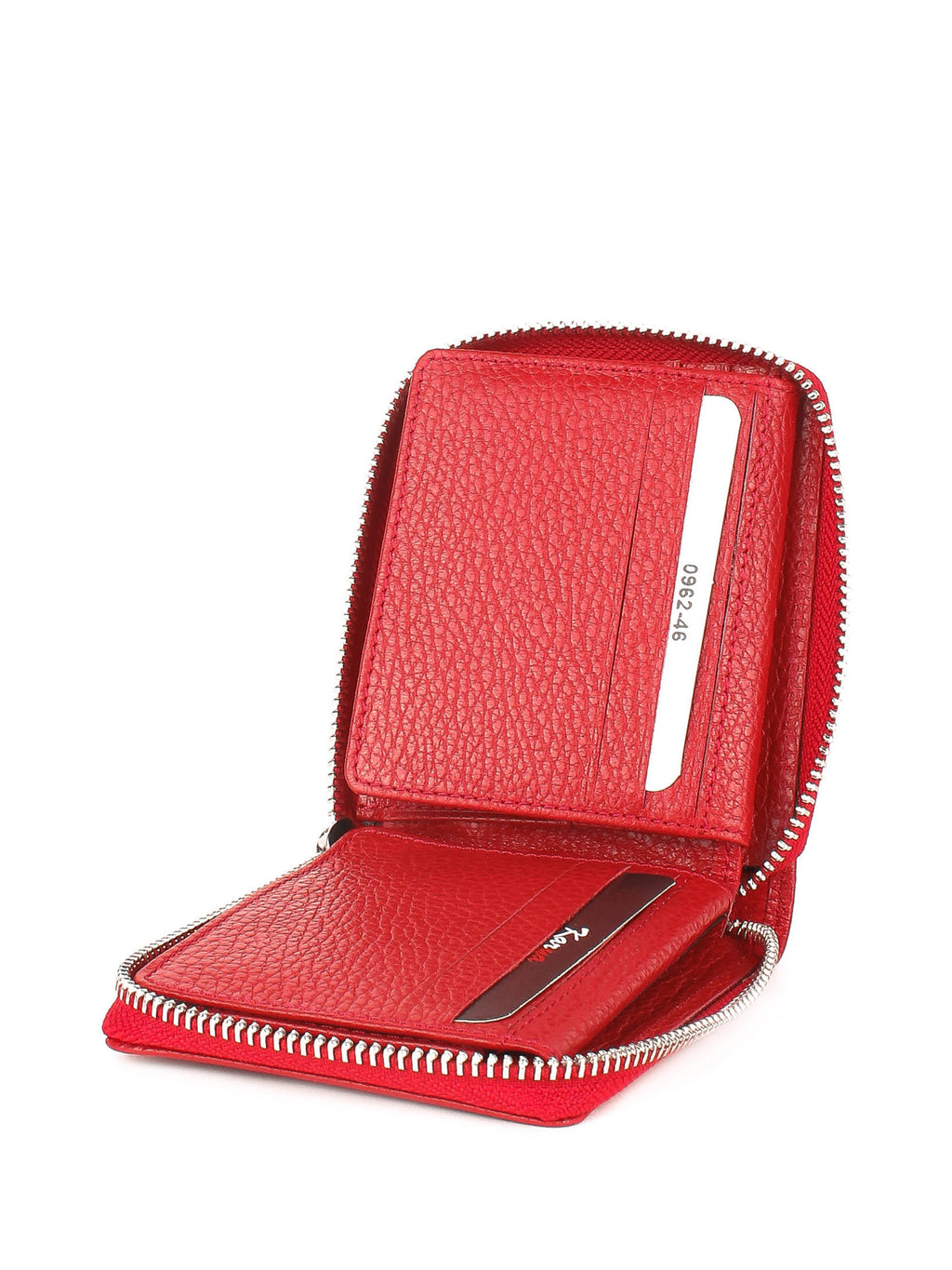 Cartera de piel italiana Rojo 0962-46