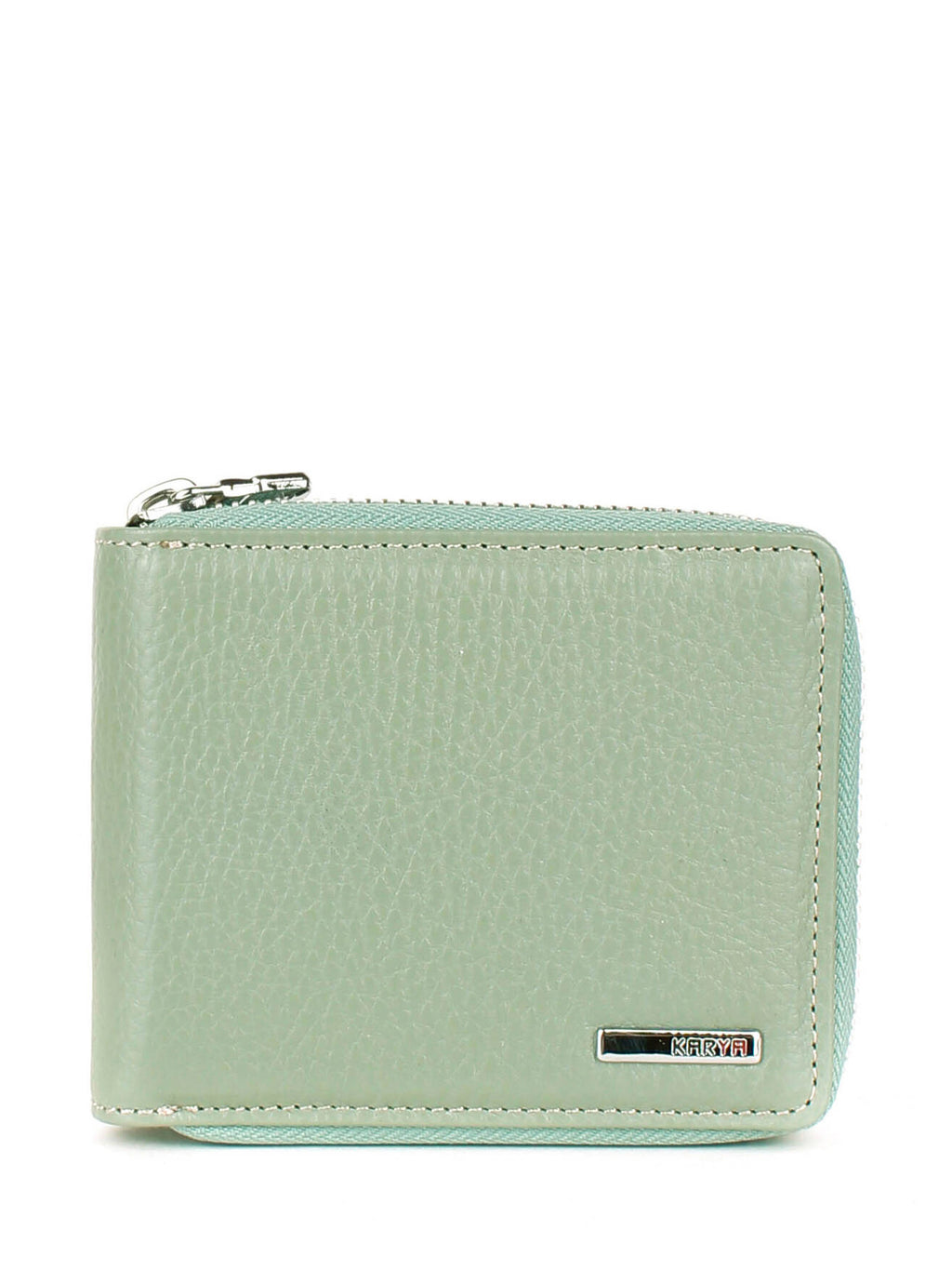 Cartera de piel italiana Verde 0962-026