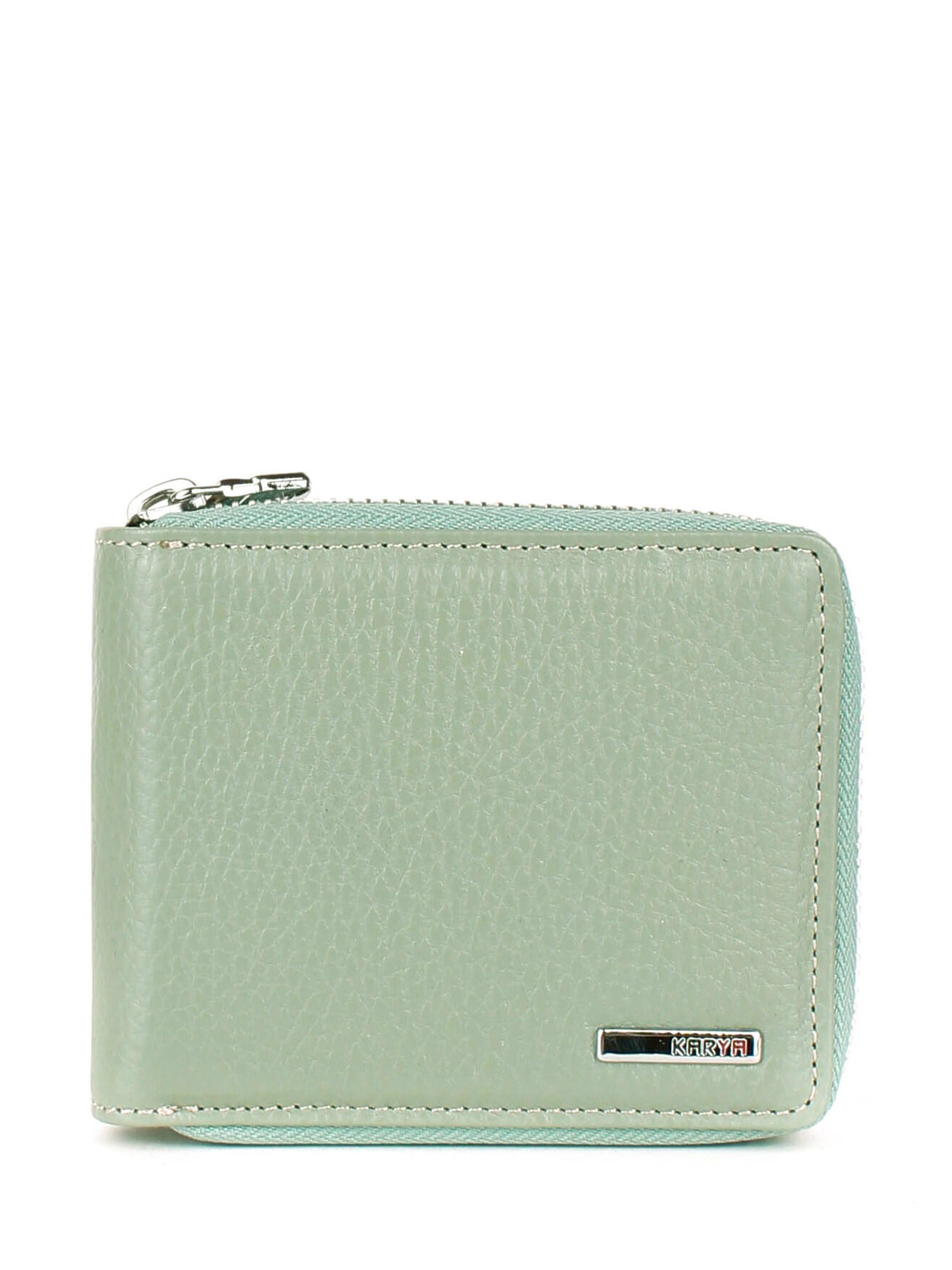Cartera de piel italiana Verde 0962-026
