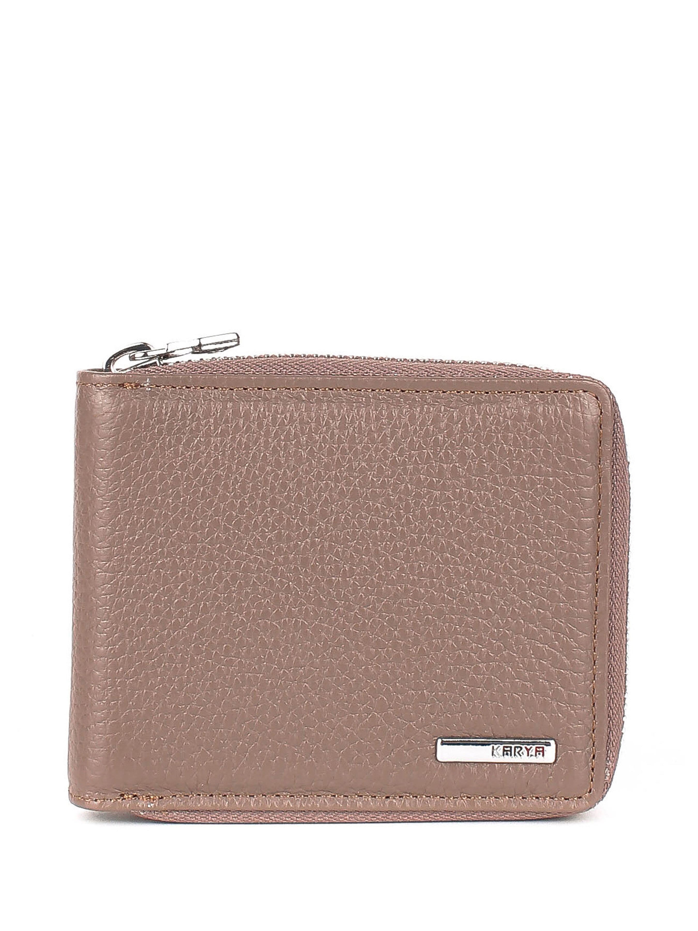 Cartera de piel italiana Gris 0962-51