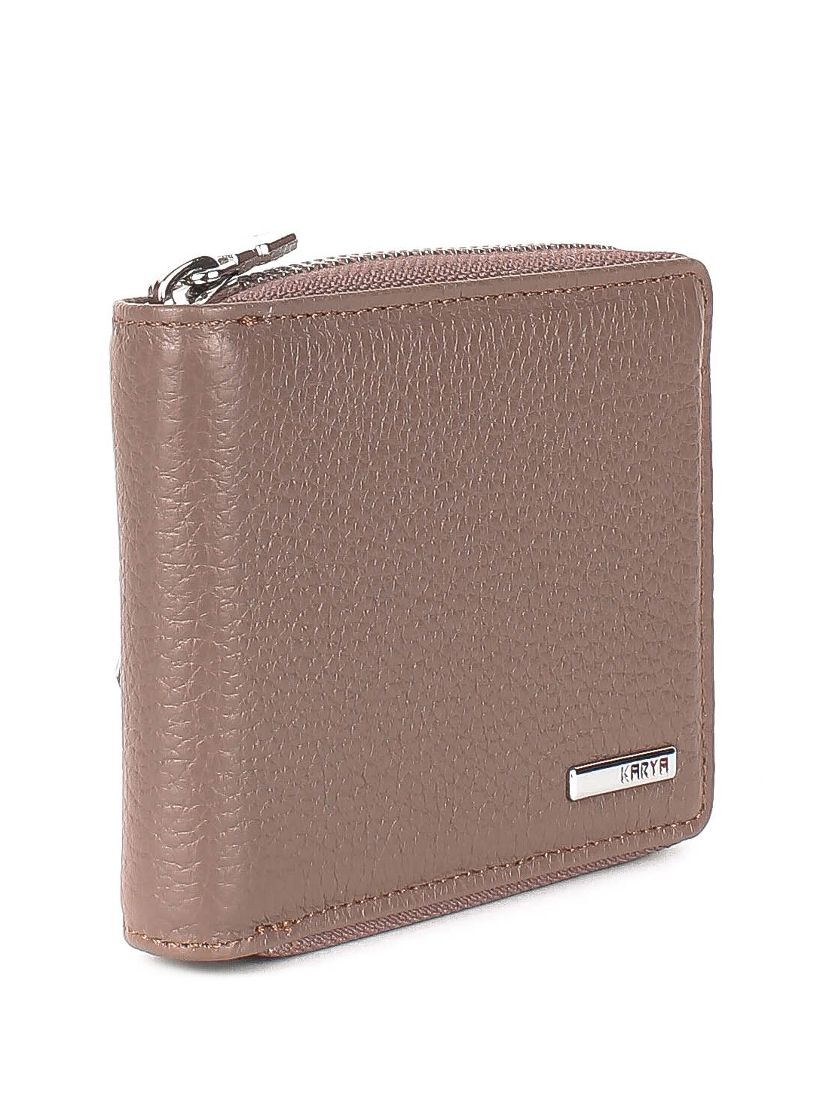 Cartera de piel italiana Gris 0962-51