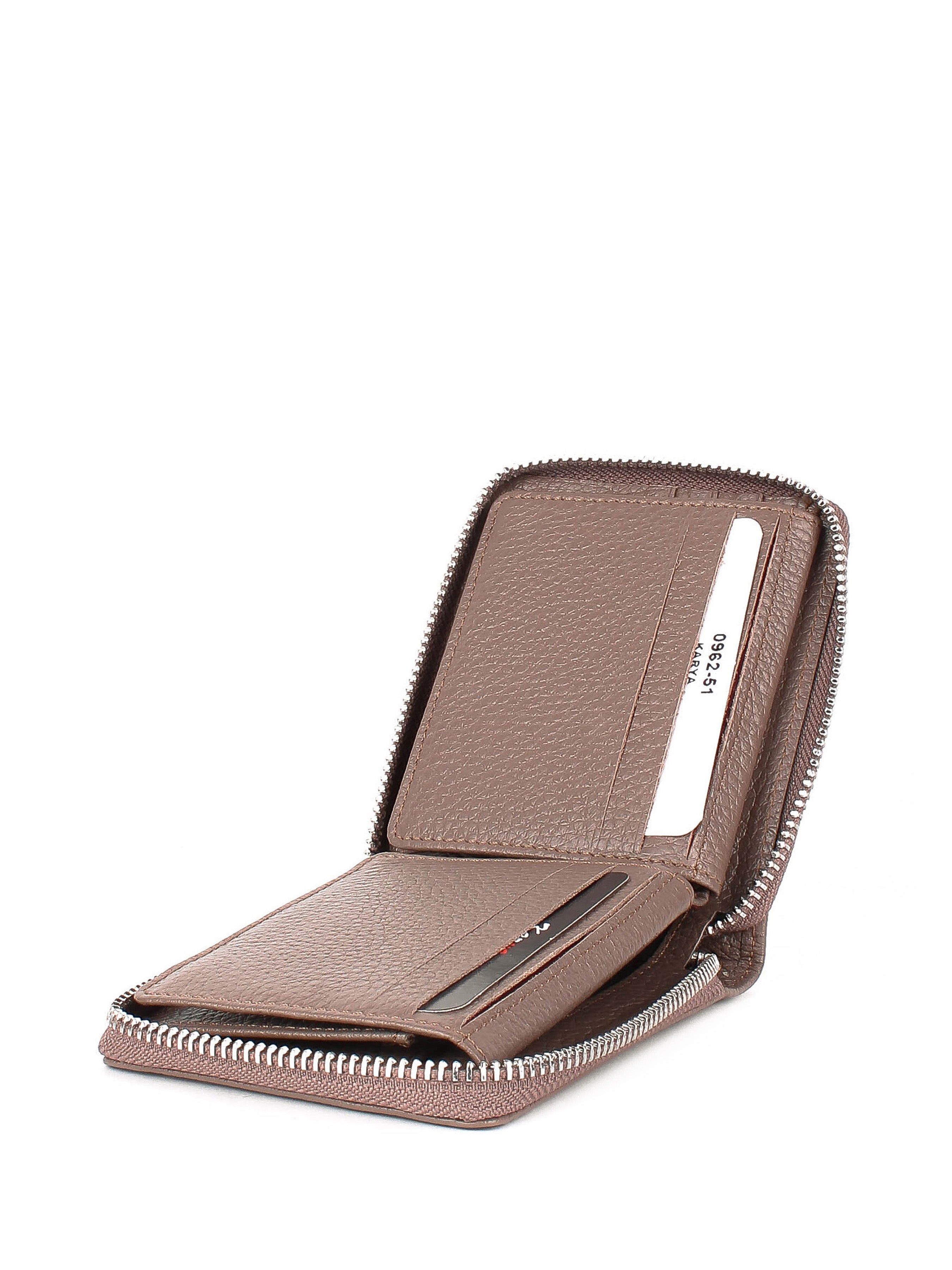 Cartera de piel italiana Gris 0962-51