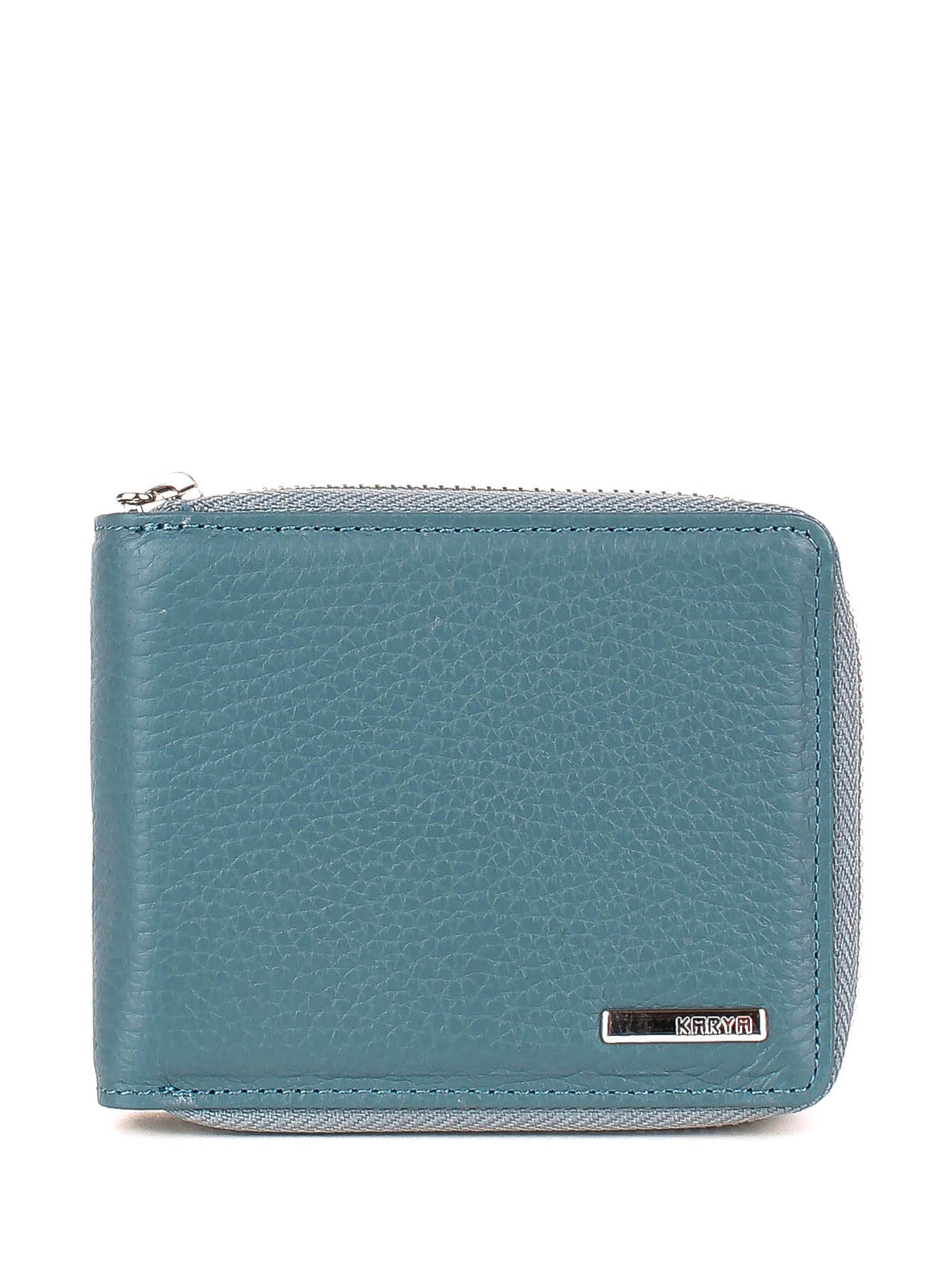 Cartera de piel italiana Темно блакитний 0962-093