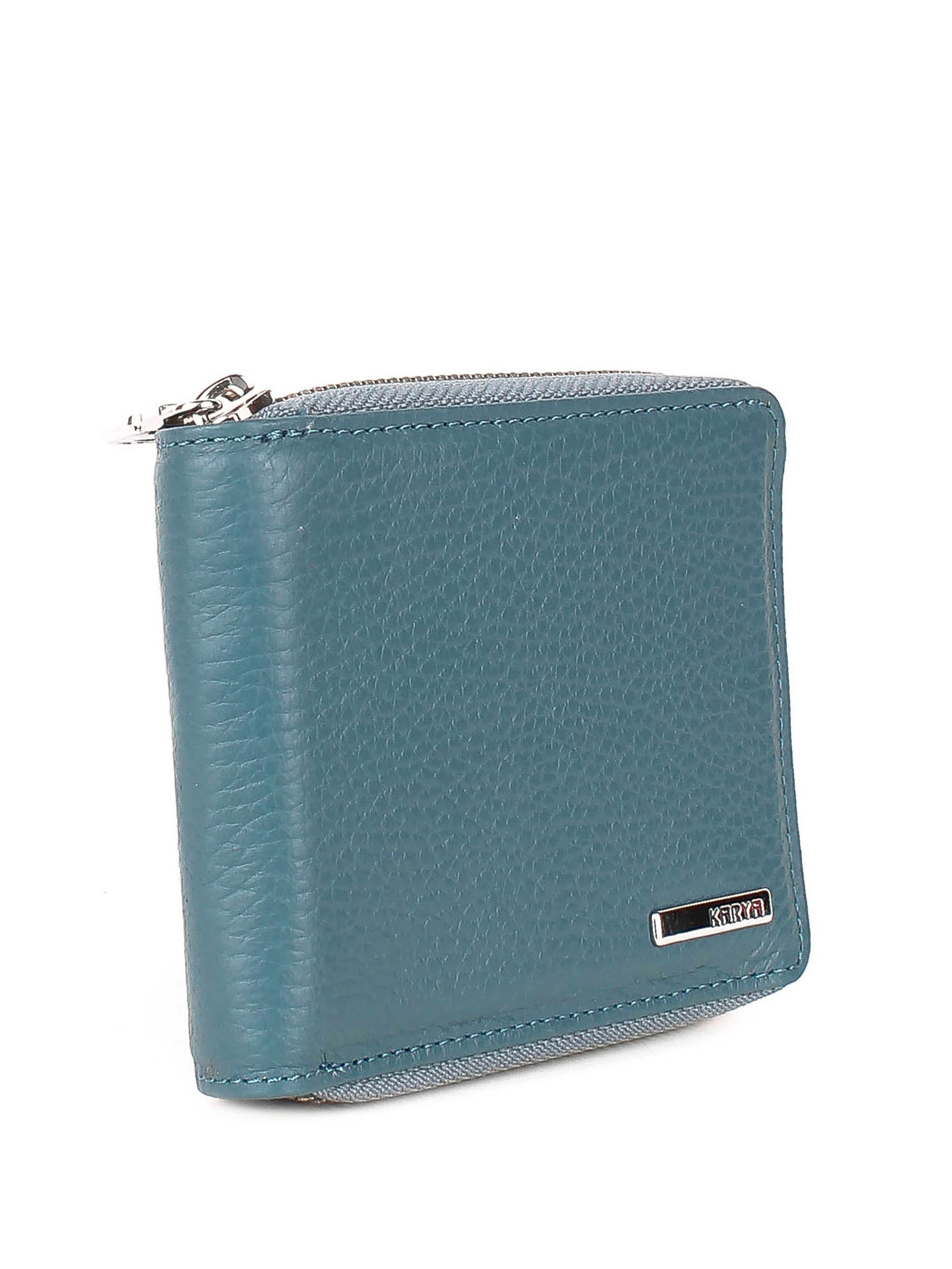 Cartera de piel italiana Темно блакитний 0962-093