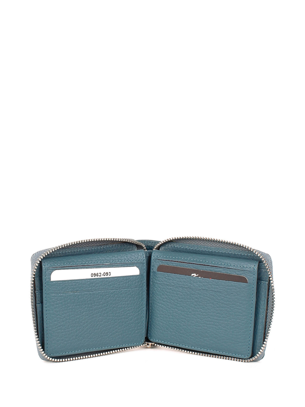 Cartera de piel italiana Темно блакитний 0962-093