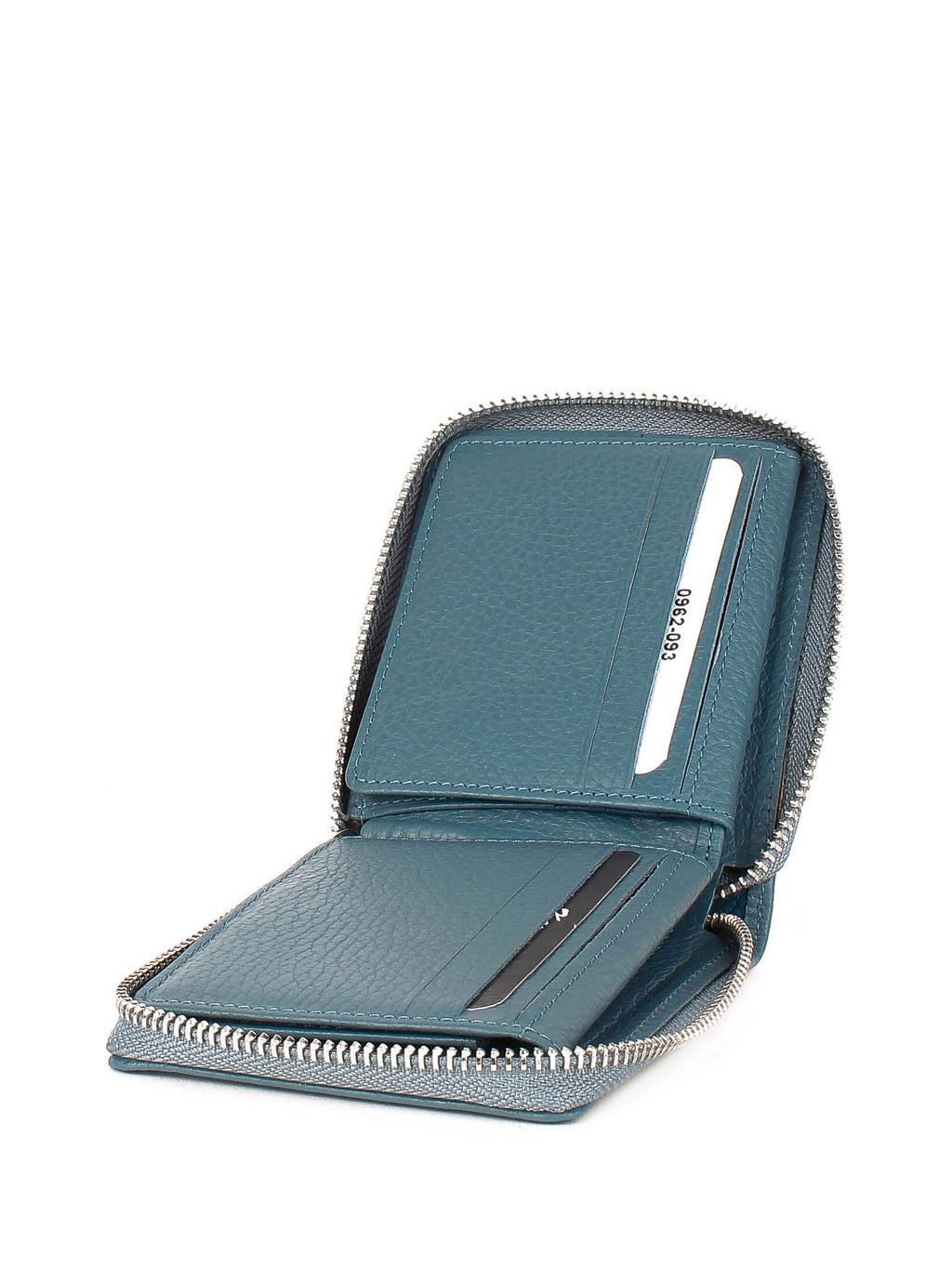 Cartera de piel italiana Темно блакитний 0962-093