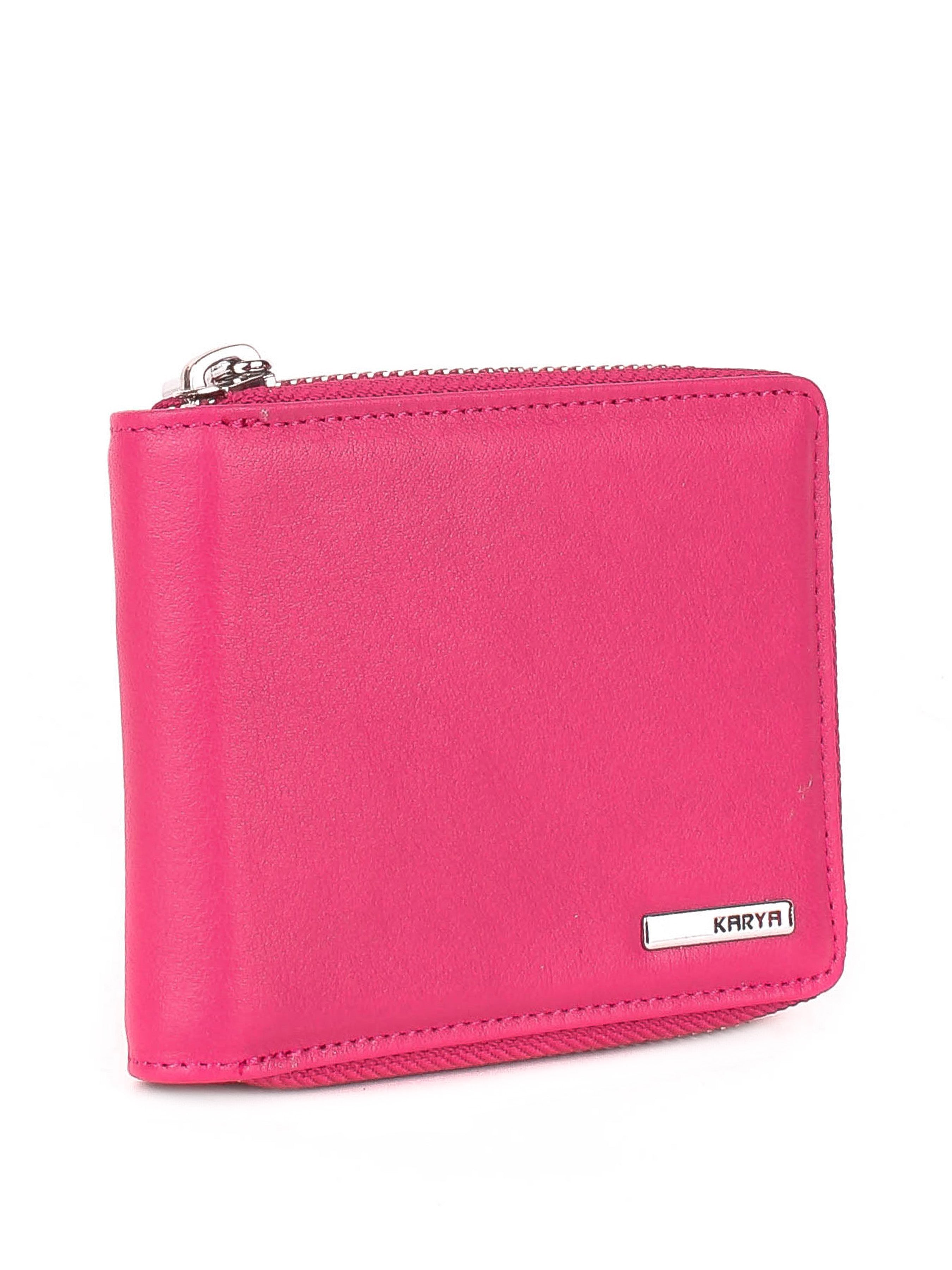 Cartera de piel italiana Rosa 0962-040