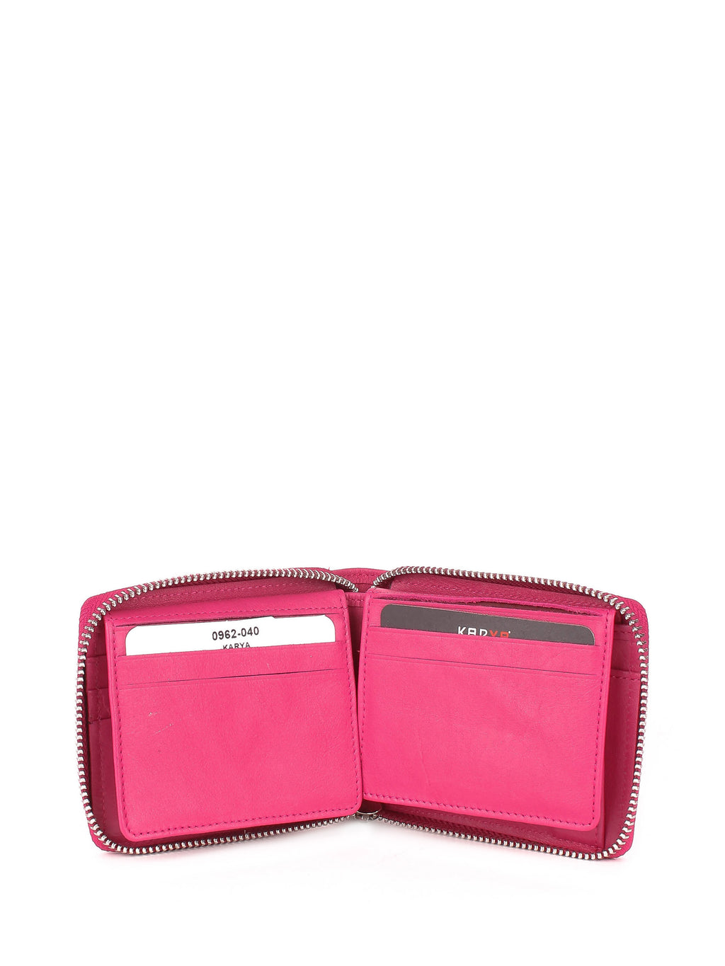 Cartera de piel italiana Rosa 0962-040