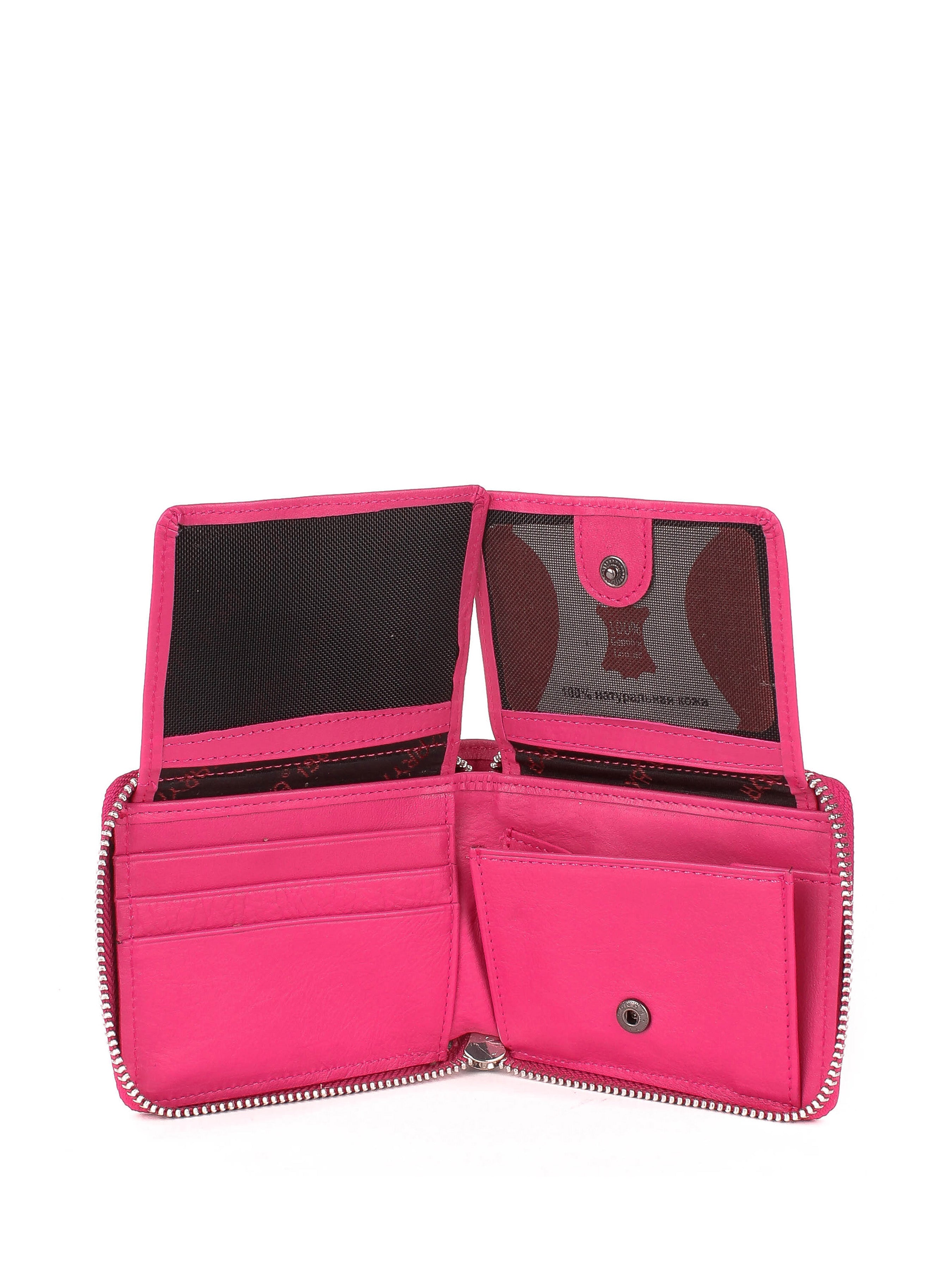Cartera de piel italiana Rosa 0962-040