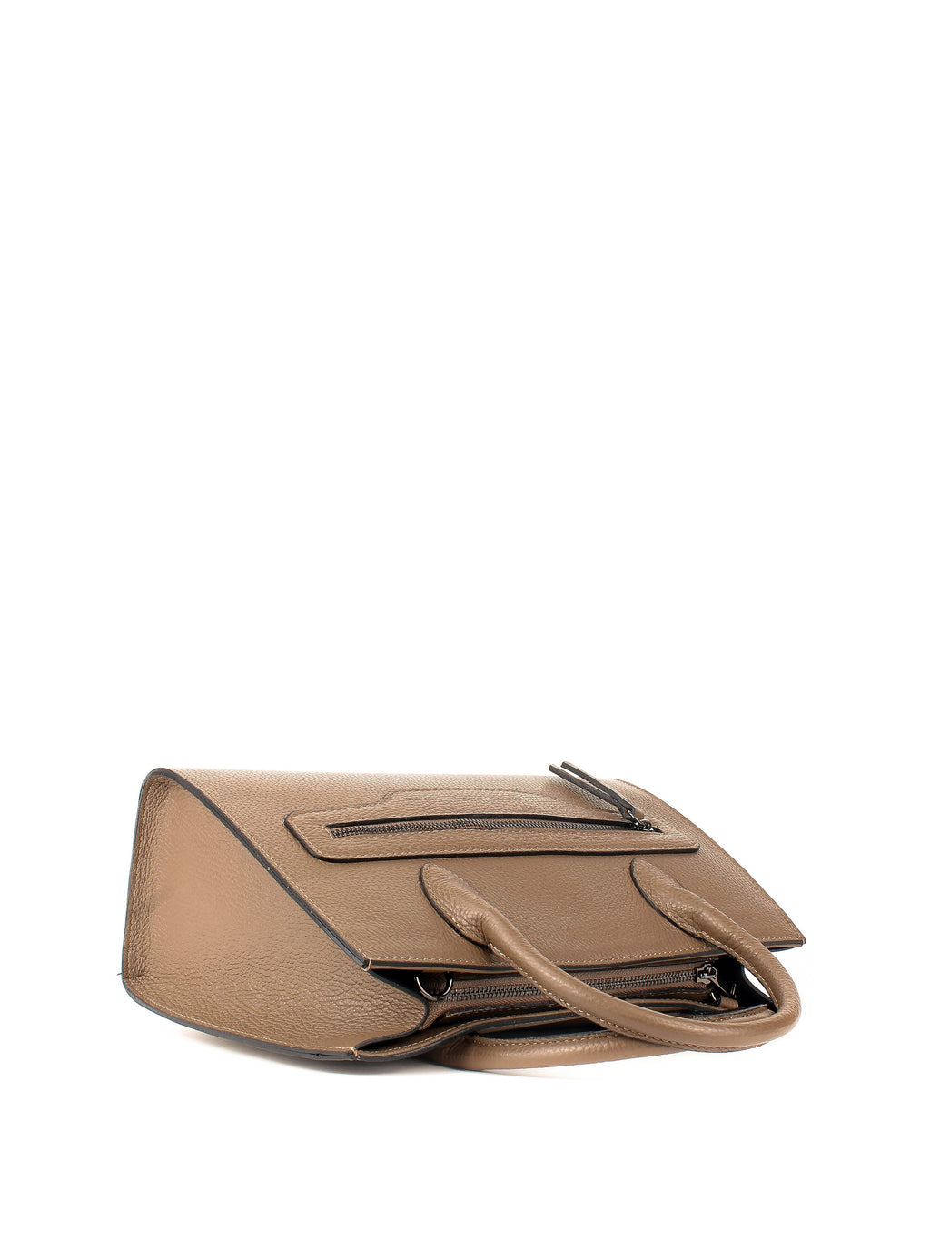 Bolso de mano de piel italiana Gris, Marrón 8230-104-32