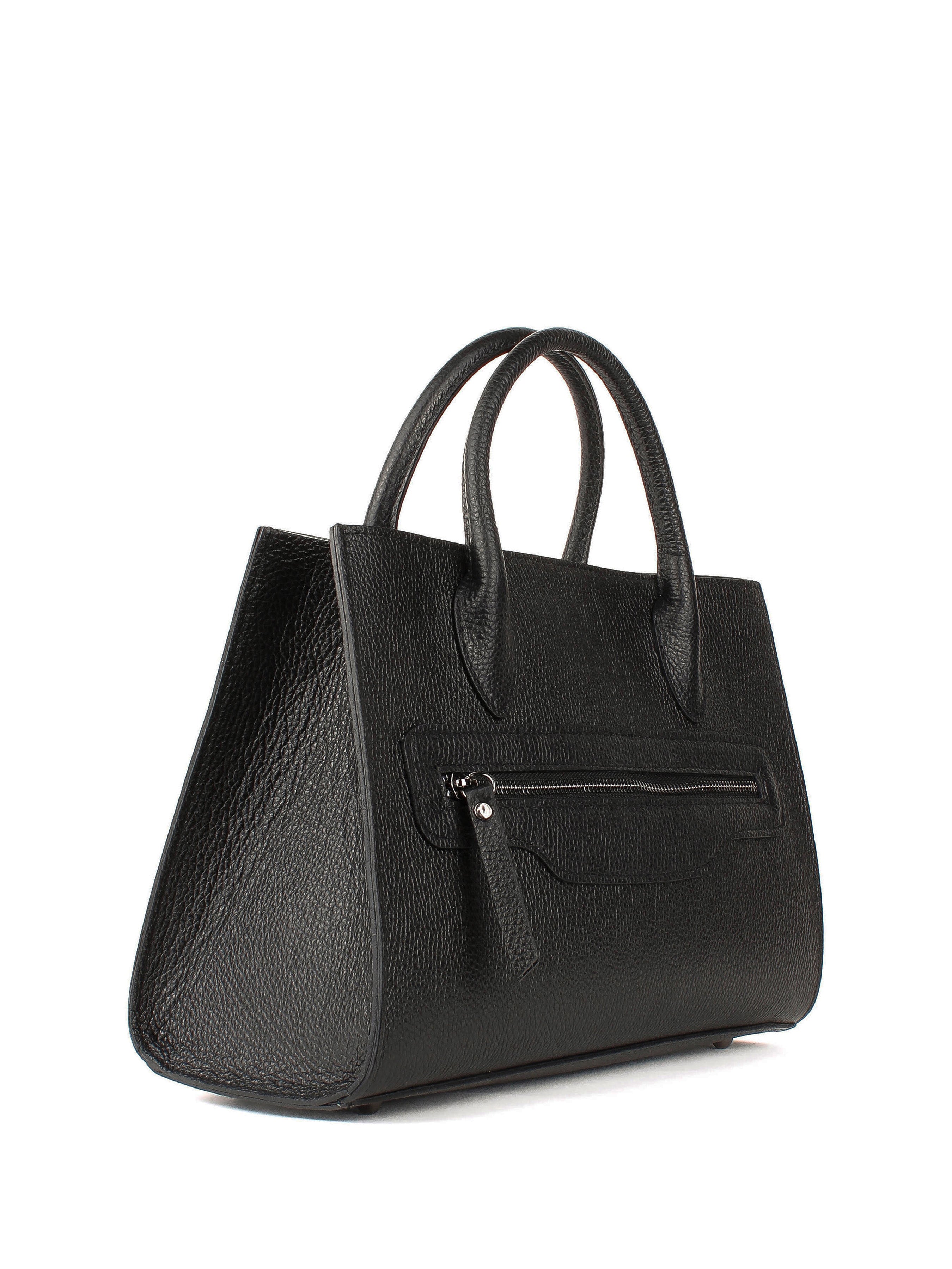 Bolso de mano de piel italiana Negro 8230-05-32
