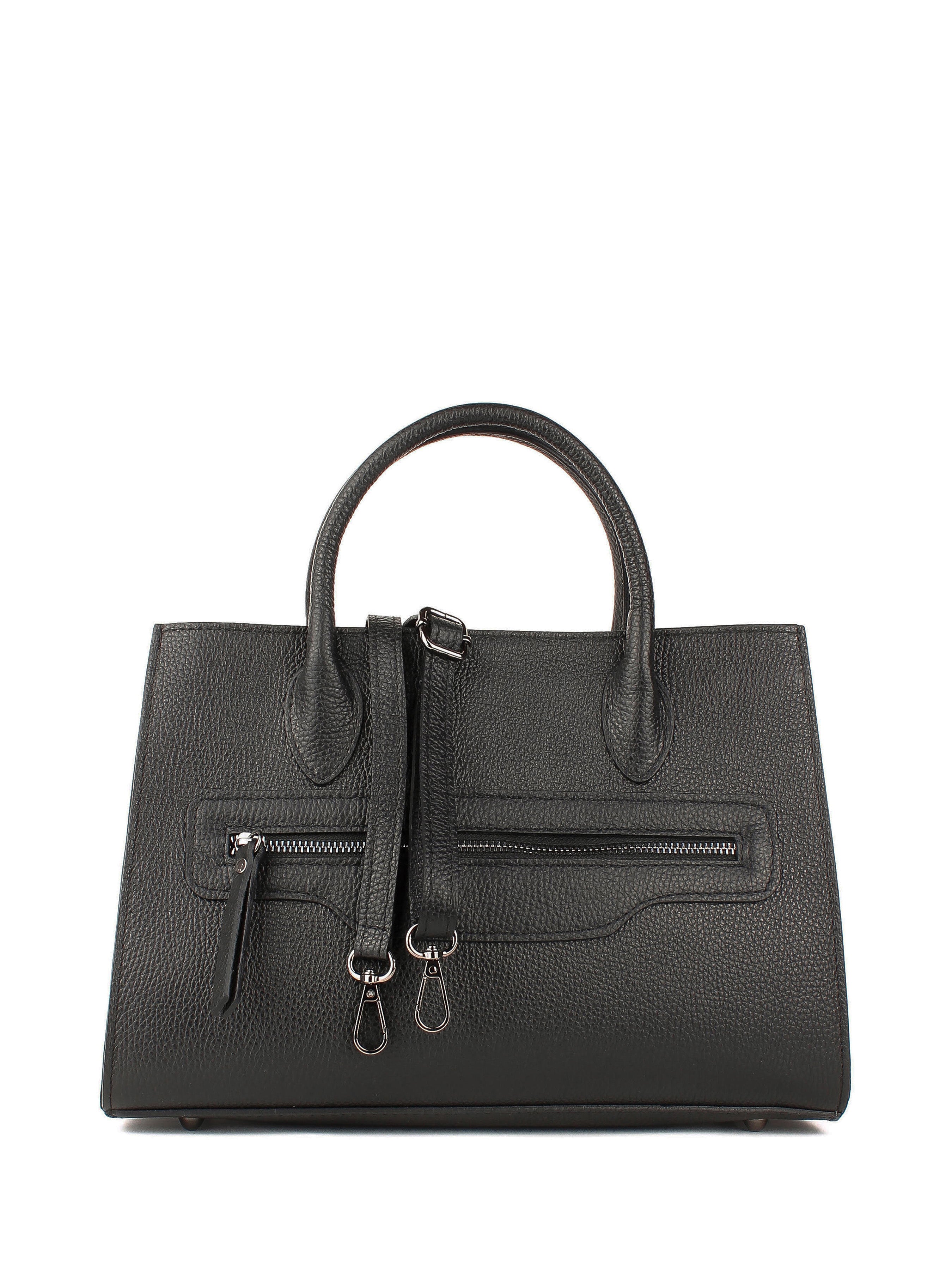 Bolso de mano de piel italiana Negro 8230-05-32