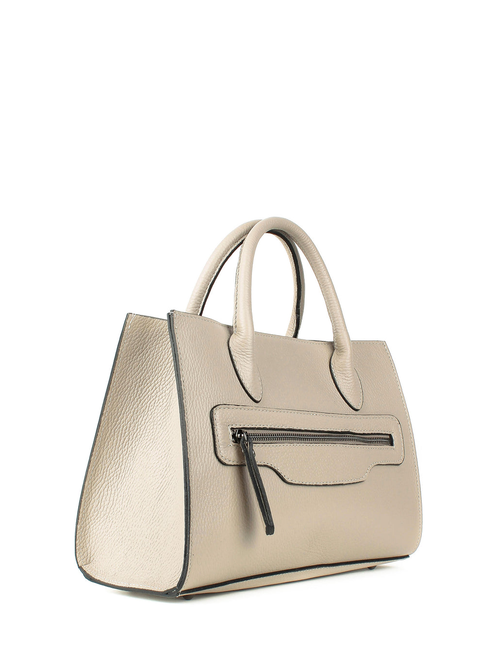 Bolso de mano de piel italiana Beige 8230-11-32