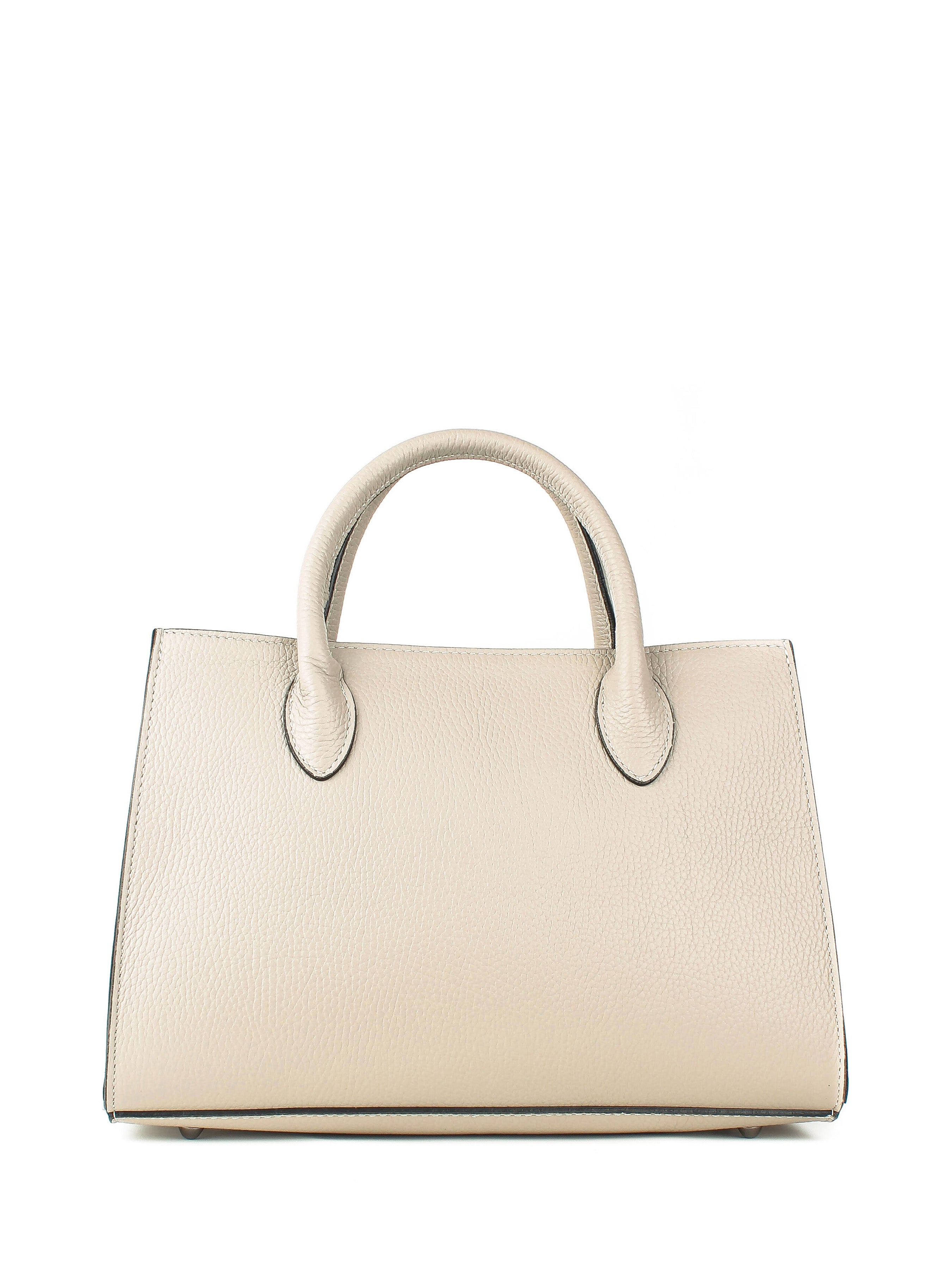 Bolso de mano de piel italiana Beige 8230-11-32